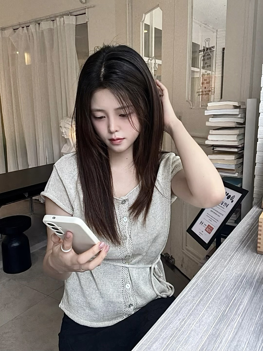 (당일발송) 안느 니트 반팔 가디건 - 3color