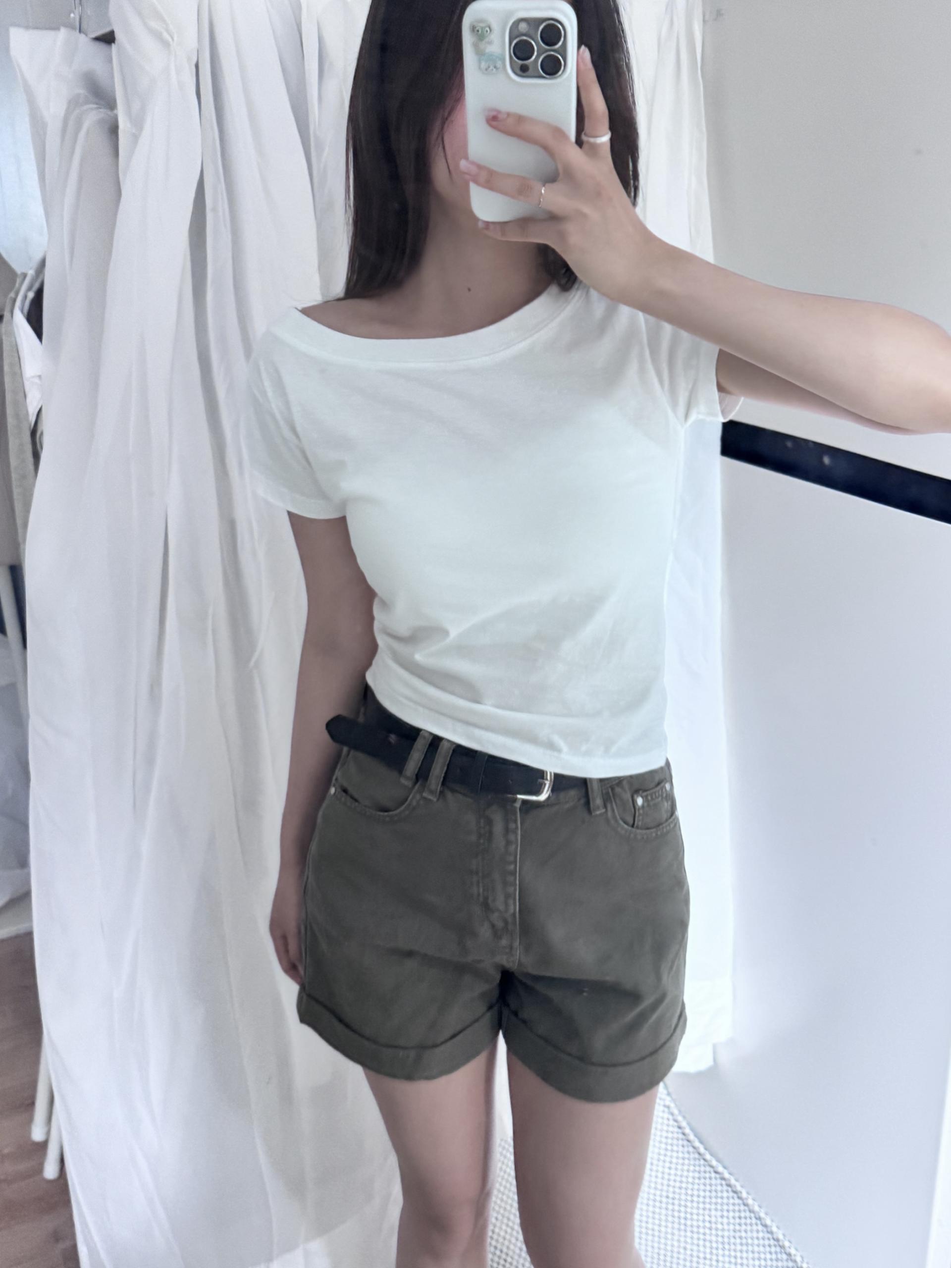 (당일발송-M) 마제 벨트 롤업 숏 팬츠 - 3color/2size