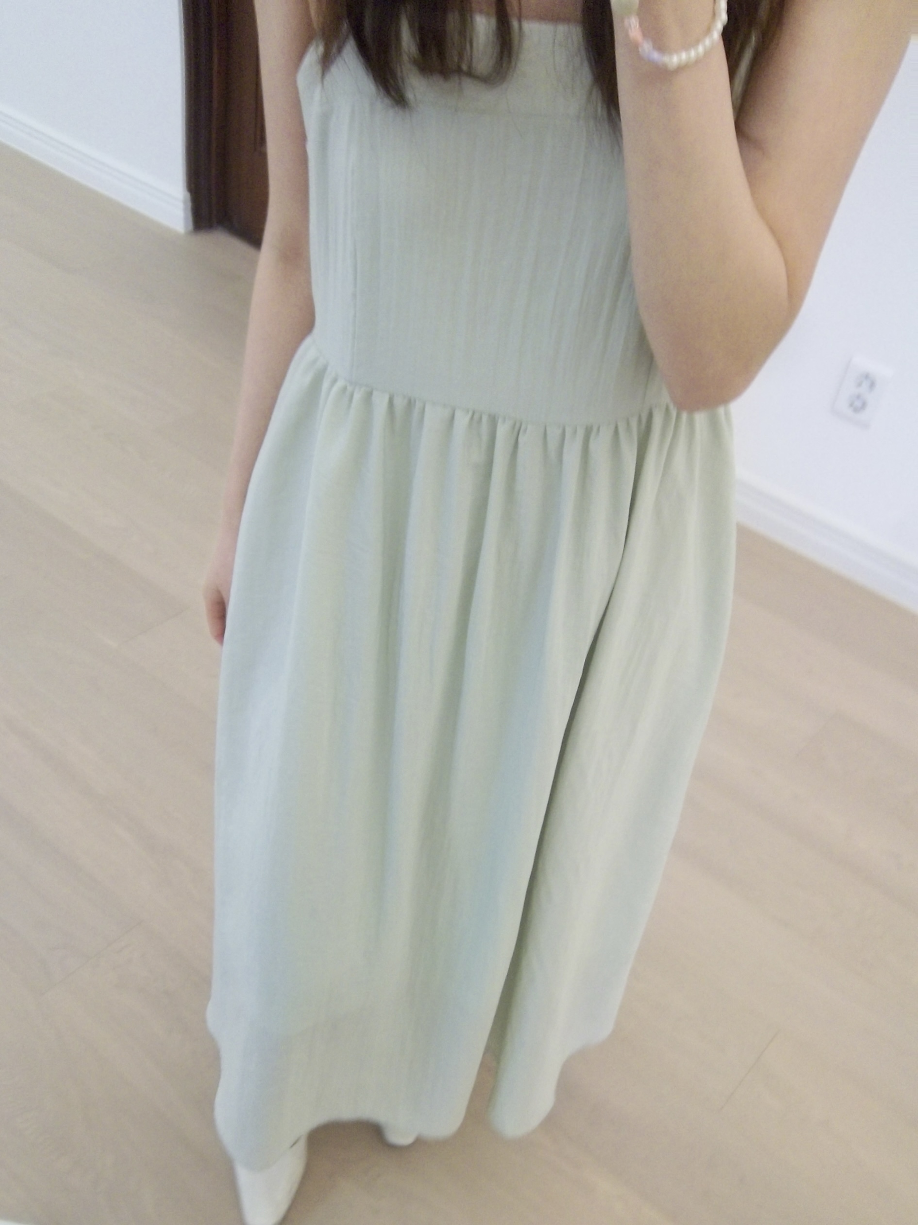 [made] 퓨어 슬리브리스 롱 원피스 - 5color