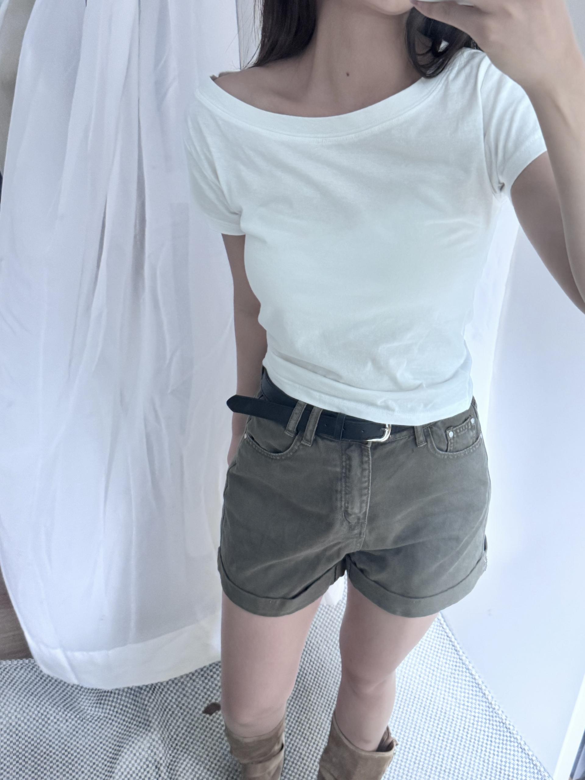 (당일발송-M) 마제 벨트 롤업 숏 팬츠 - 3color/2size