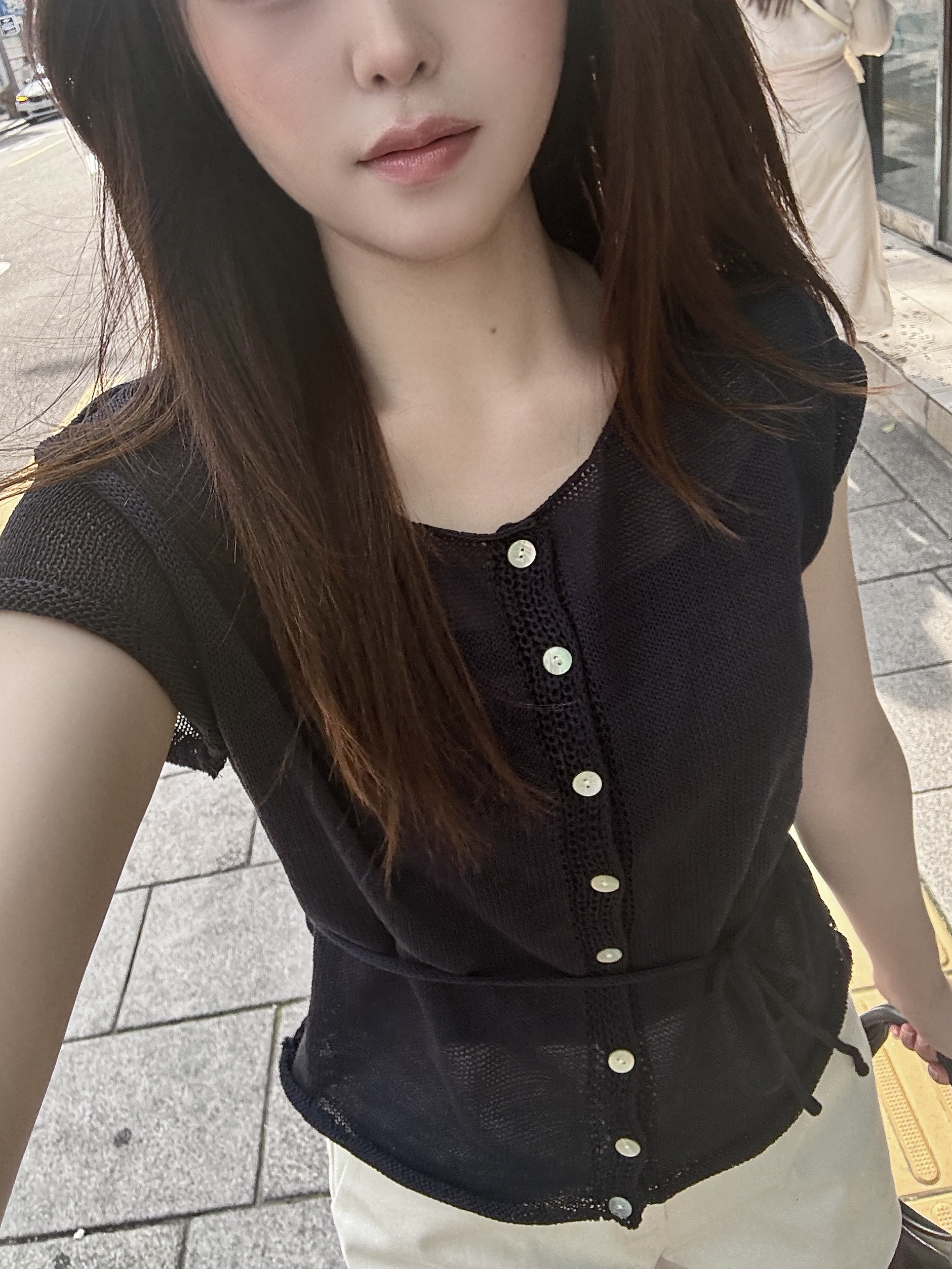 (당일발송) 안느 니트 반팔 가디건 - 3color