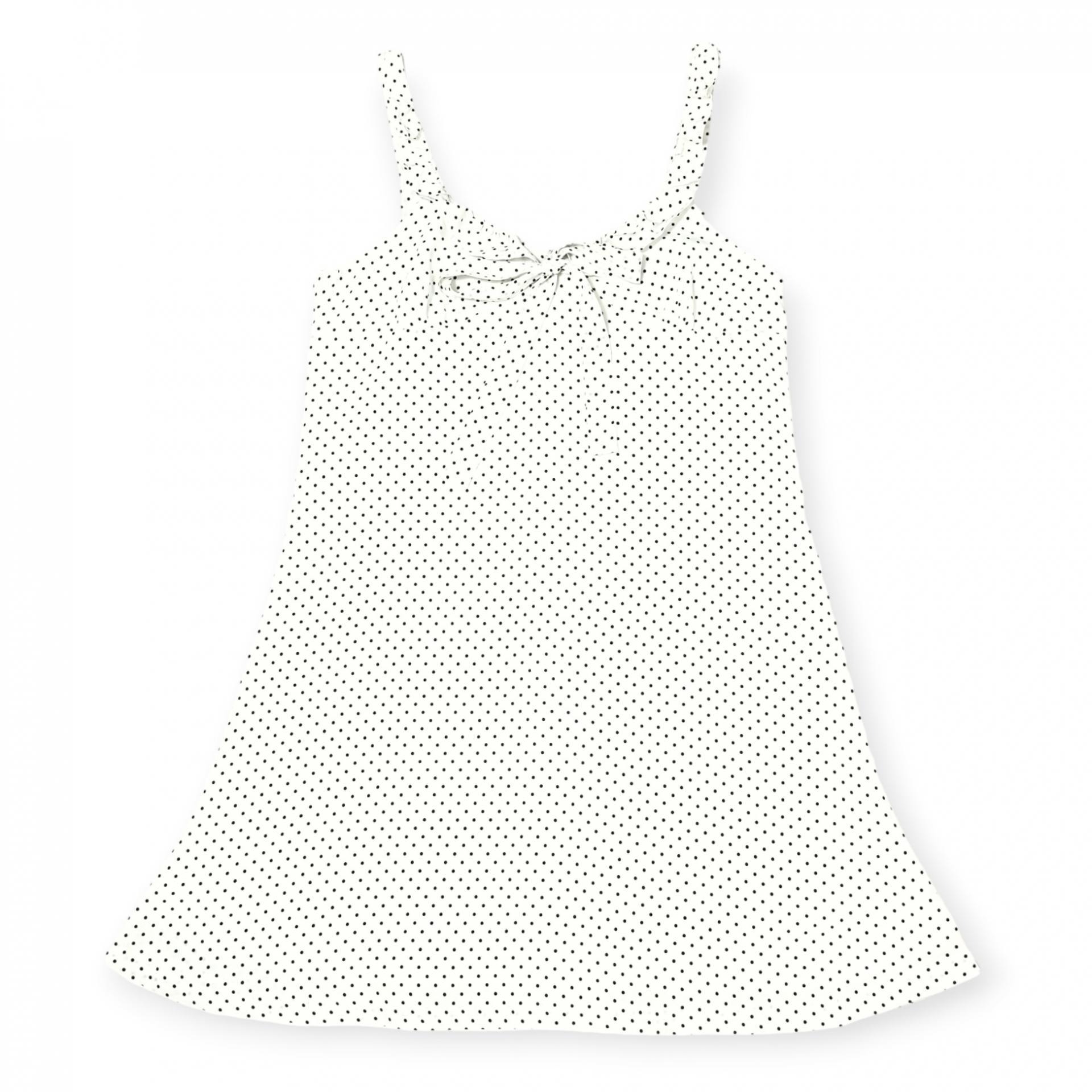 [자체제작] 에센스 도트 끈 원피스 WHITE