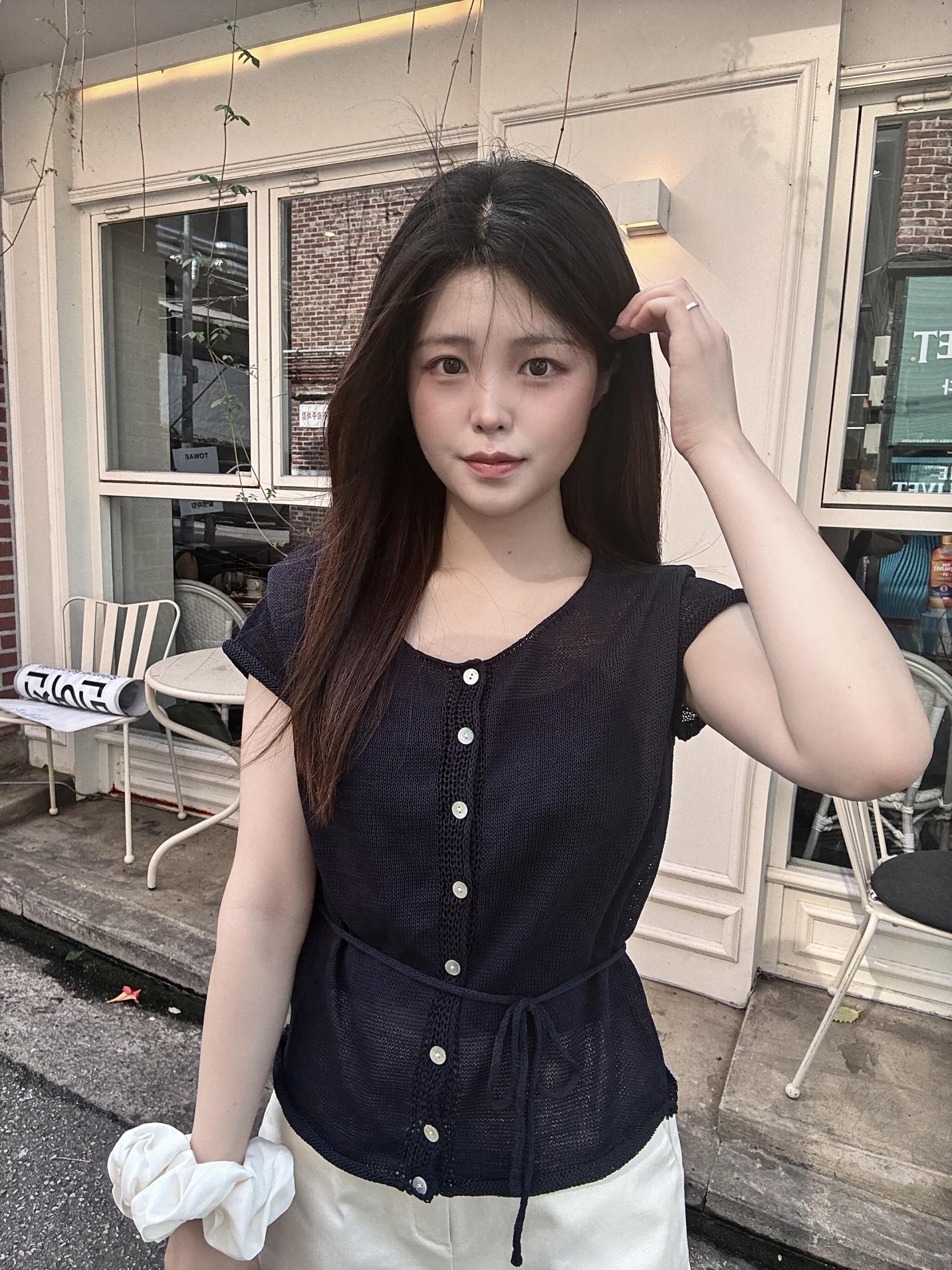 (당일발송) 안느 니트 반팔 가디건 - 3color