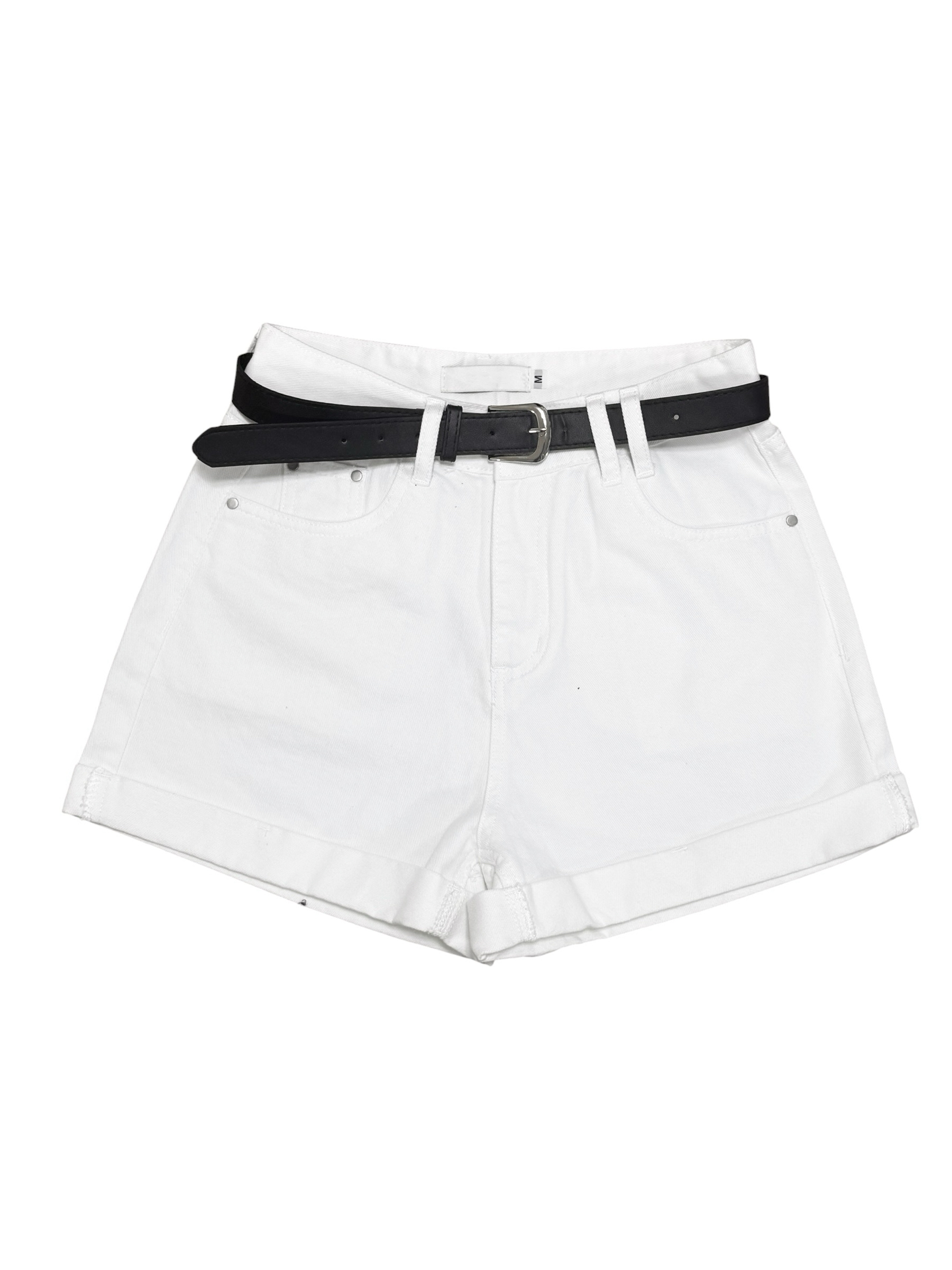 (당일발송-M) 마제 벨트 롤업 숏 팬츠 - 3color/2size