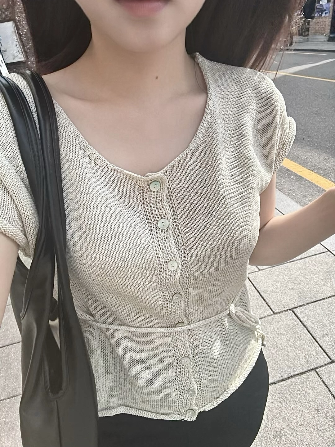 (당일발송) 안느 니트 반팔 가디건 - 3color