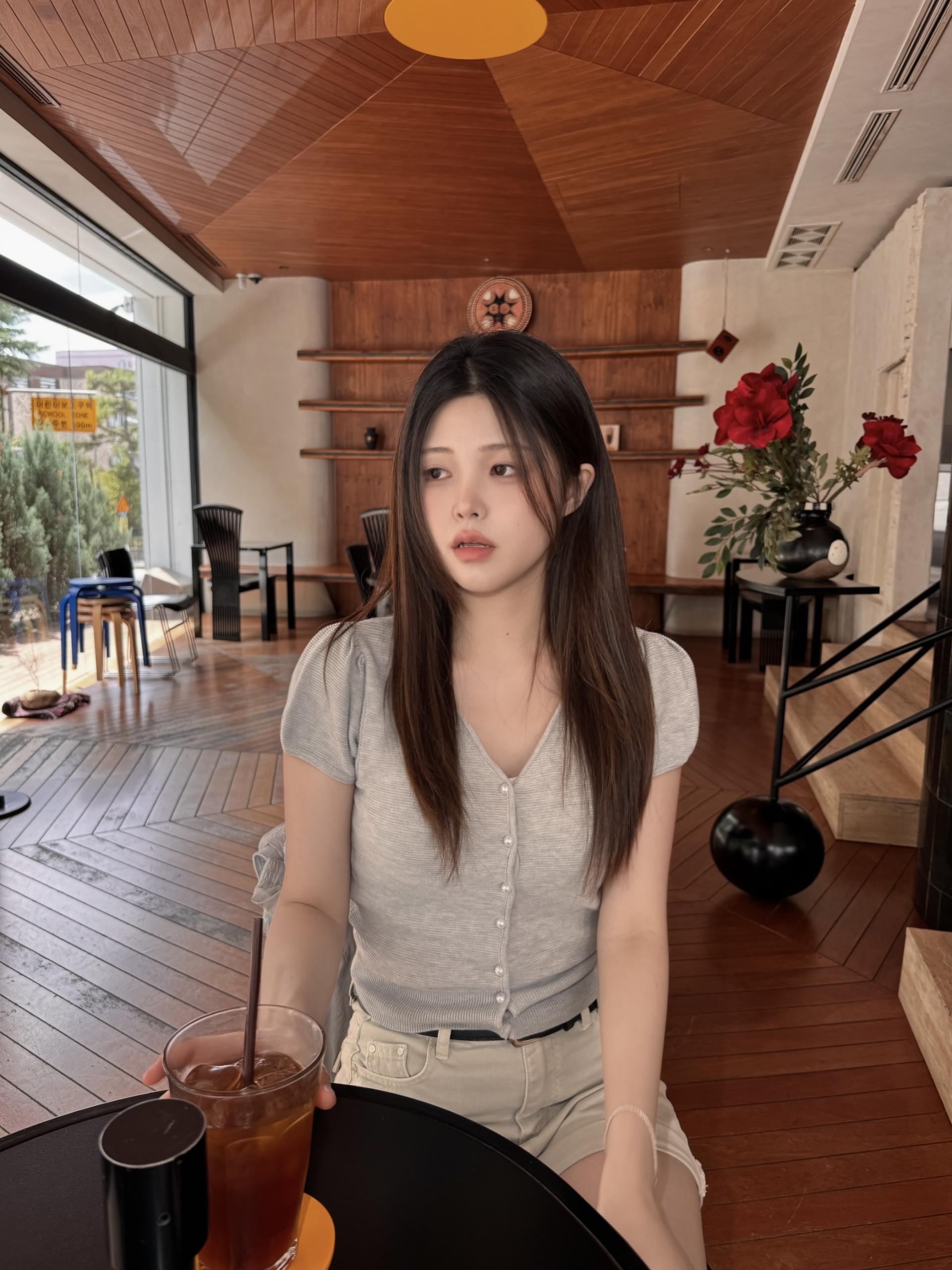 (당일발송) 리브 퍼프 반팔 가디건 - 2color