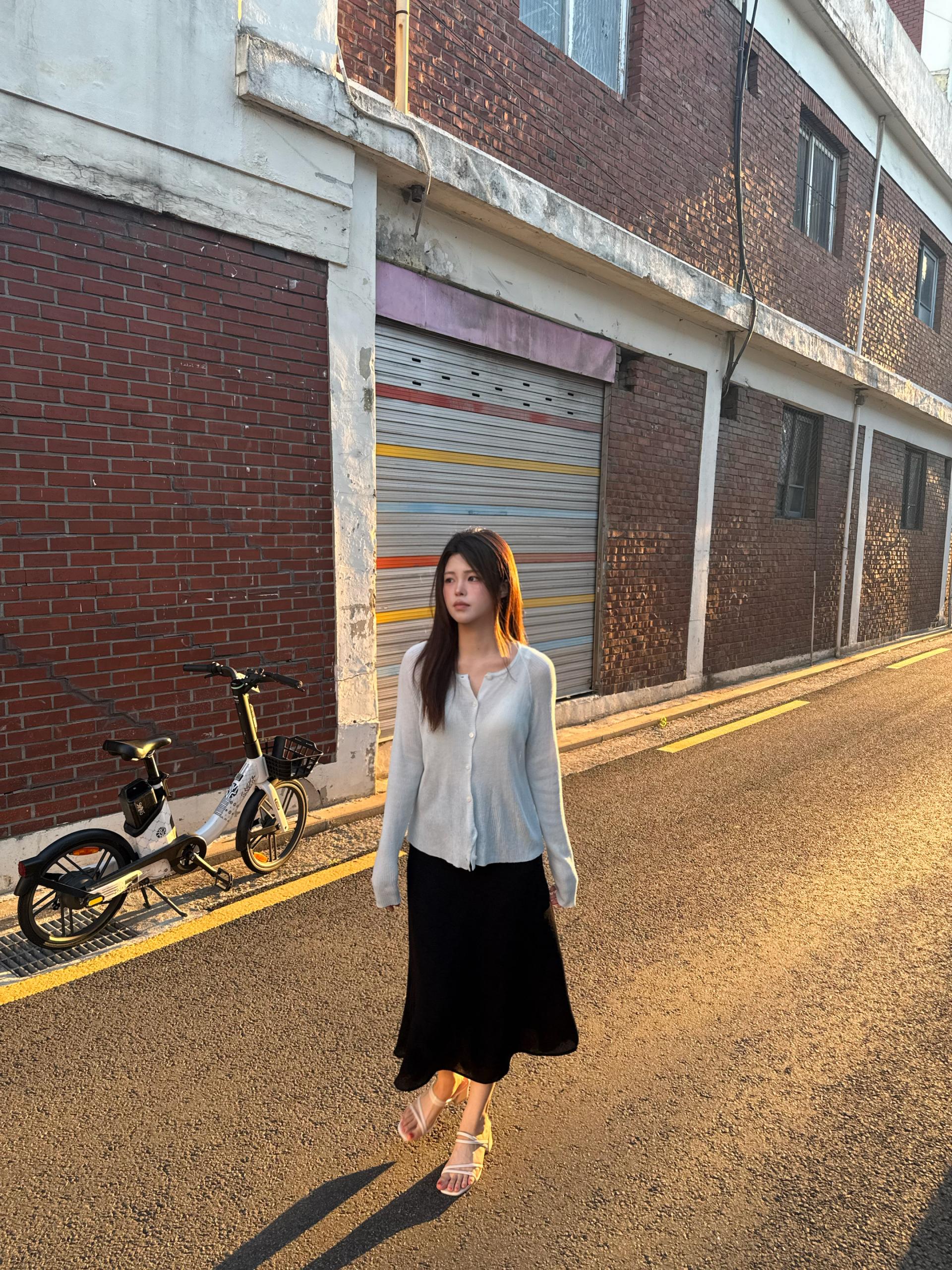 [made] (당일발송) 튤립 자가드 슬림 롱 스커트 - 3color