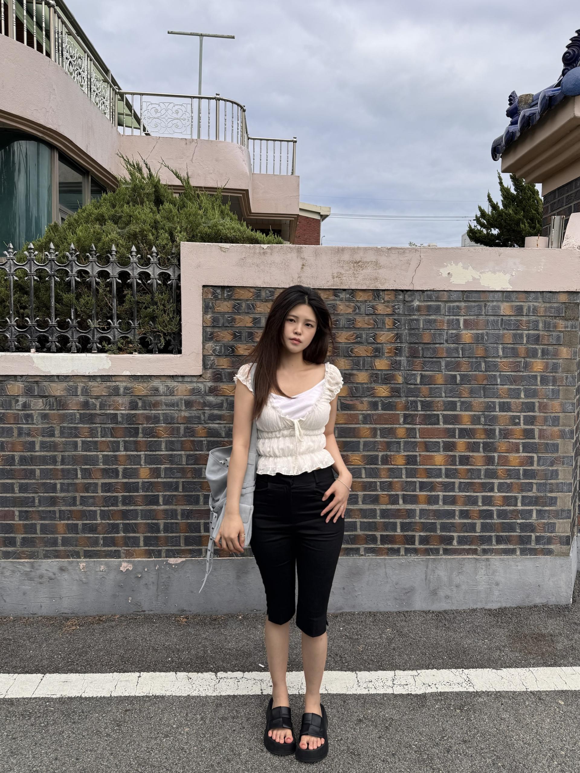 (당일발송-M) 레노 5부 카프리 팬츠 - 1color/2size