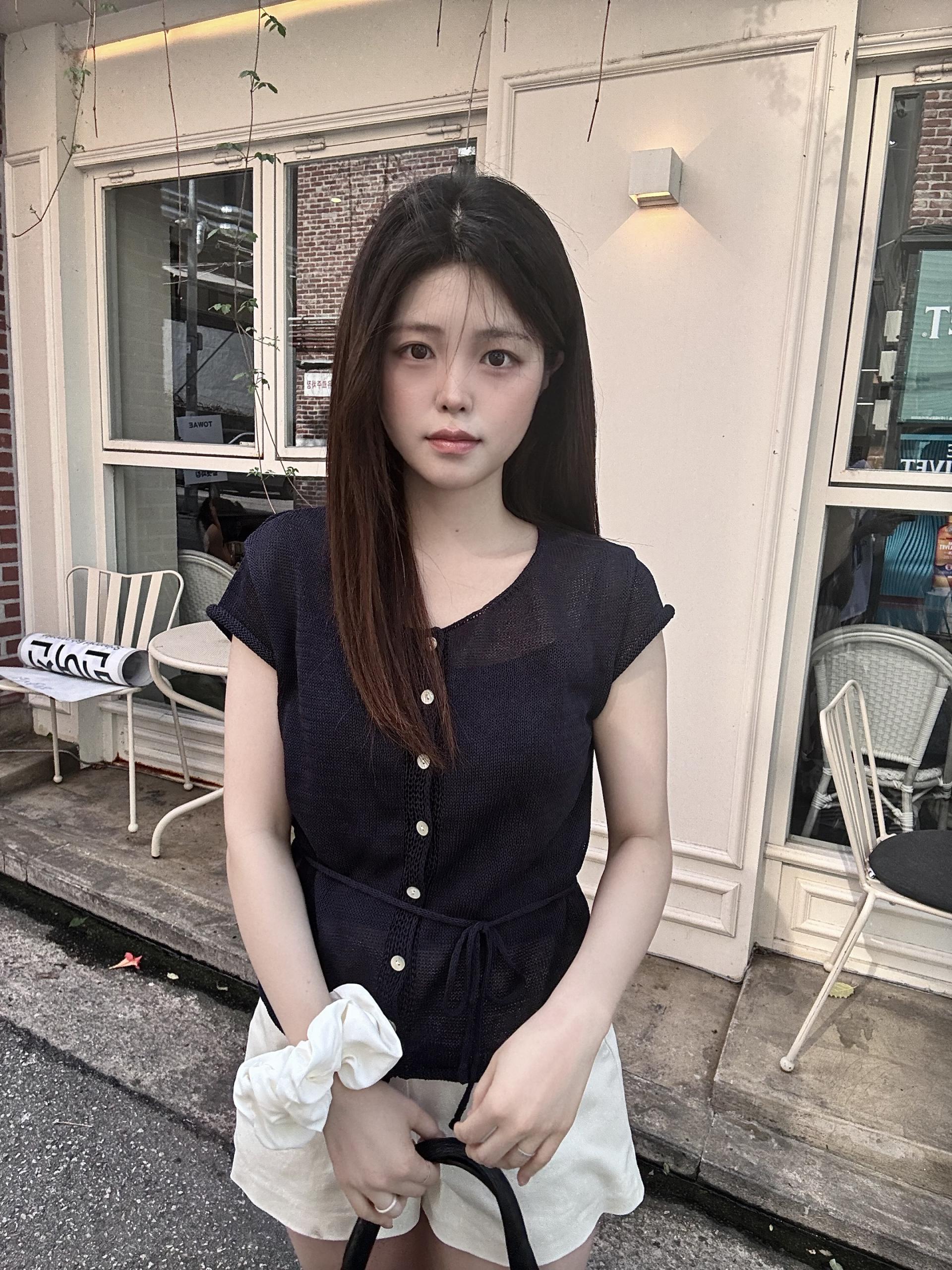 (당일발송) 안느 니트 반팔 가디건 - 3color