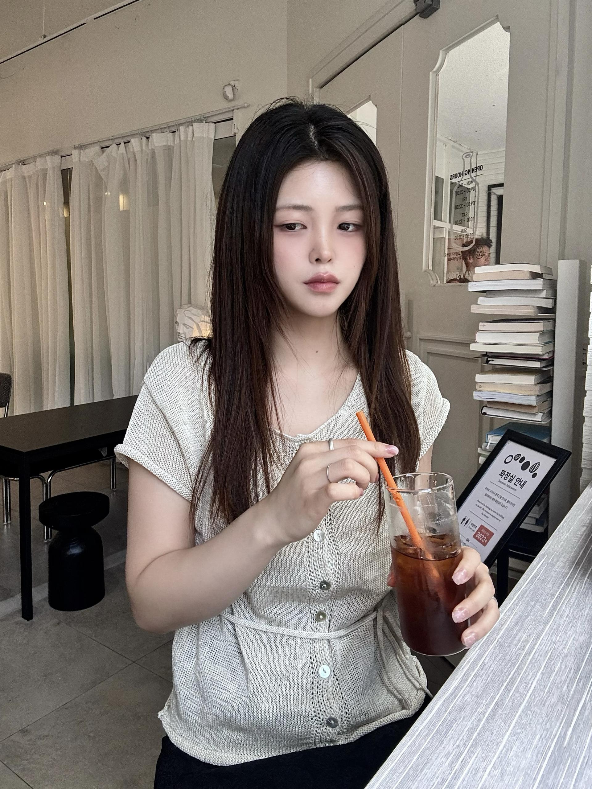 (당일발송) 안느 니트 반팔 가디건 - 3color