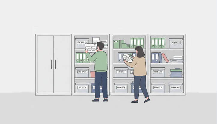 케어원 클린케어 사무실 청소 수납 시스템