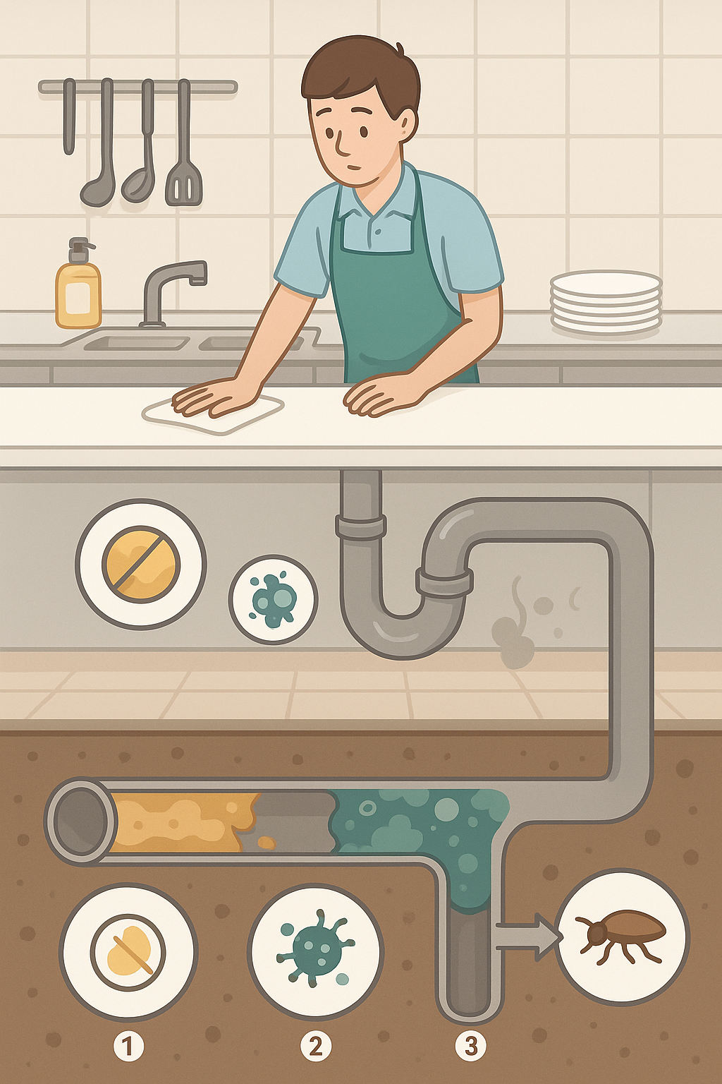 케어원 클린케어 음식점 하수구 냄새 원인