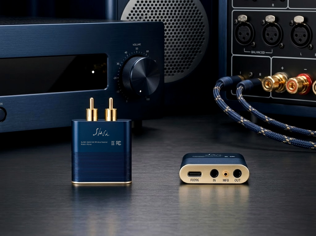 [본사직영] SLASH5 하이파이 LDAC 블루투스 오디오 리시버 3.5mm 입력 RCA 출력 헤드폰