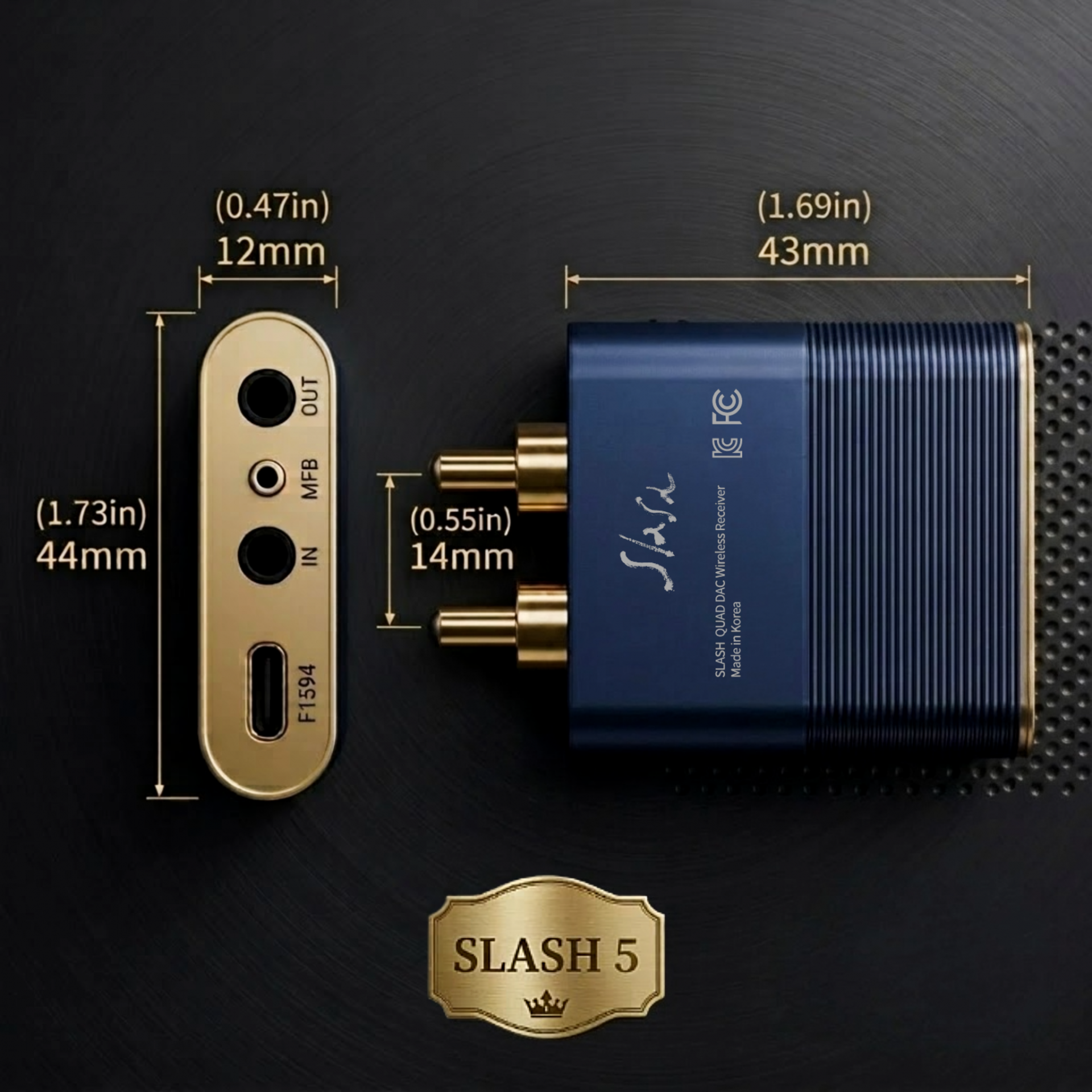 [본사직영] 디오 SLASH5 Hi-Fi 블루투스 DAC (고음질 LDAC, RCA 헤드폰 AUX)