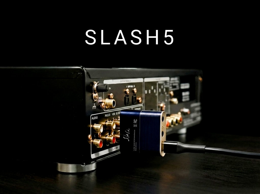 [본사직영] SLASH5 하이파이 LDAC 블루투스 오디오 리시버 3.5mm 입력 RCA 출력 헤드폰