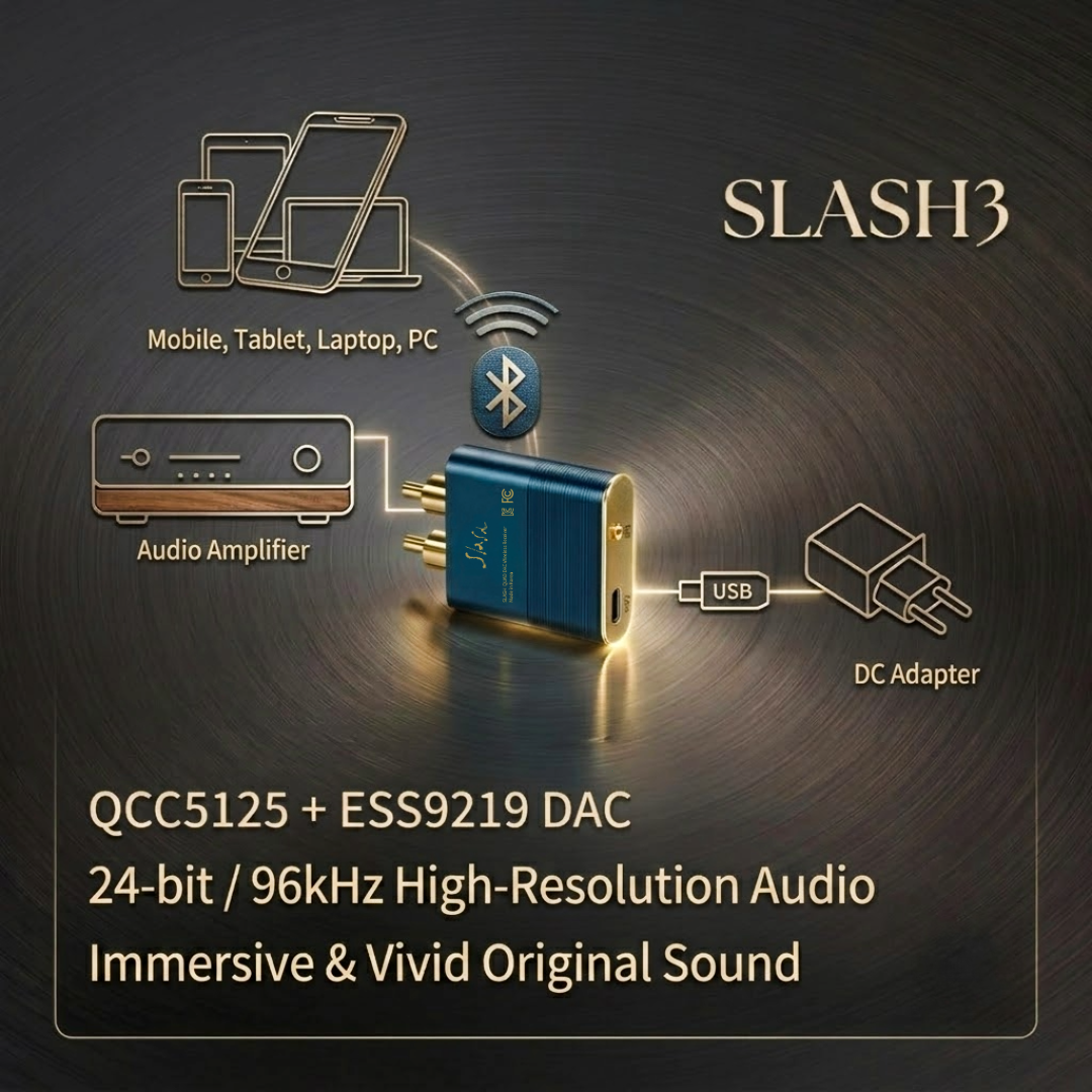 [본사직영] 디오 SLASH3 RCA 블루투스 DAC (고음질 LDAC, aptX adaptive)