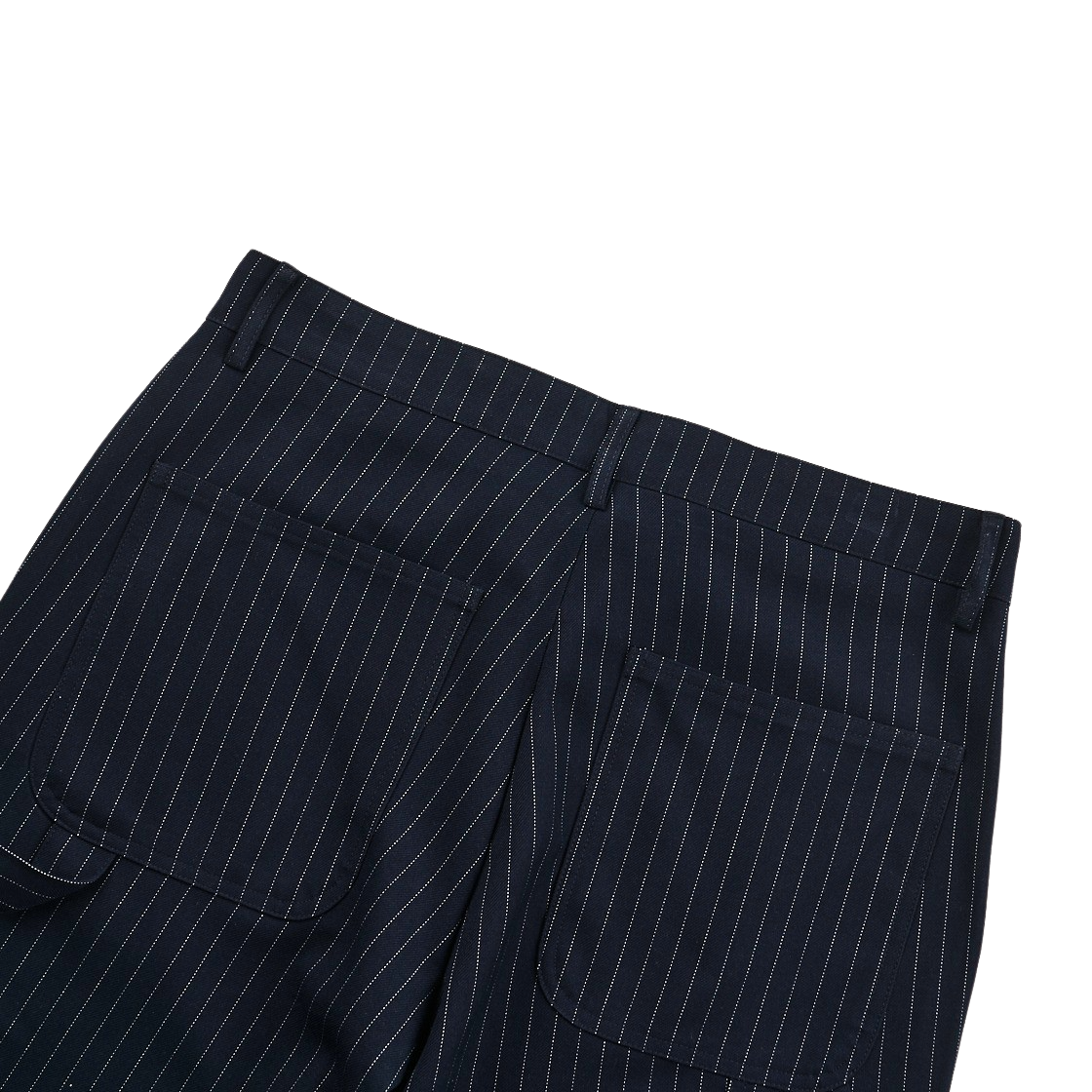 SLIM BOOTS CUT CARPENTER SLACKS - NAVY STRIPE