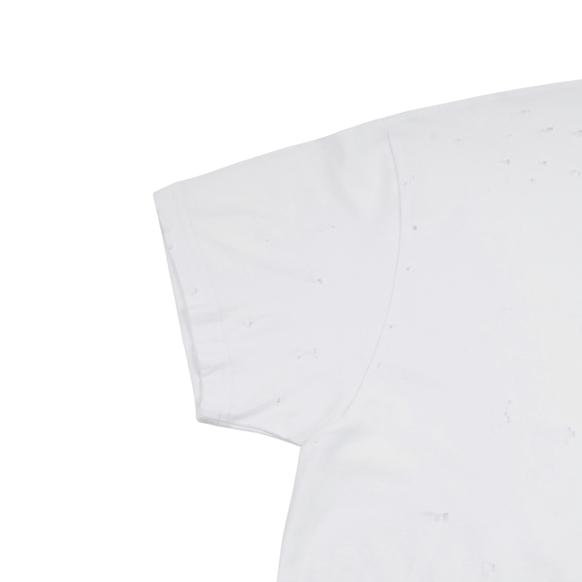 DISTRESSED SLIM BLANK T - WHITE