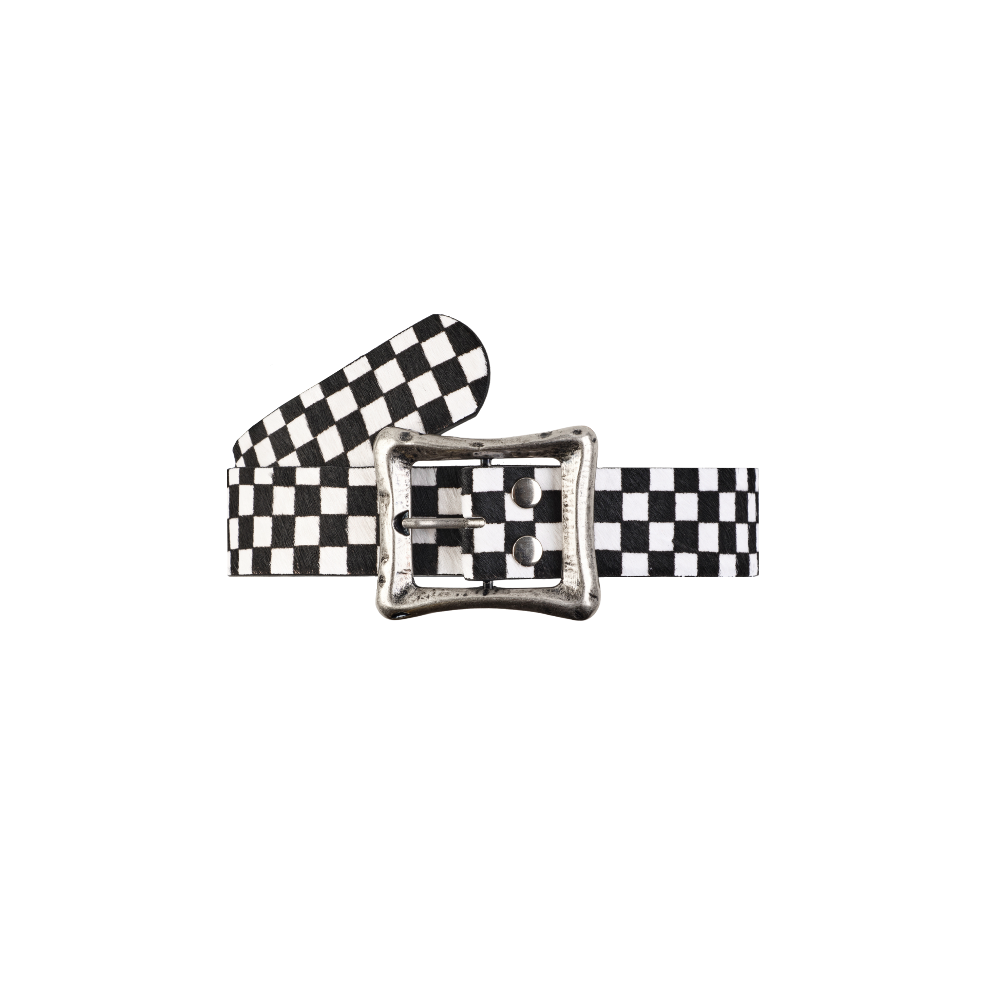 CORE BELT - HAIR ON CALF (CHECKER BOARD)