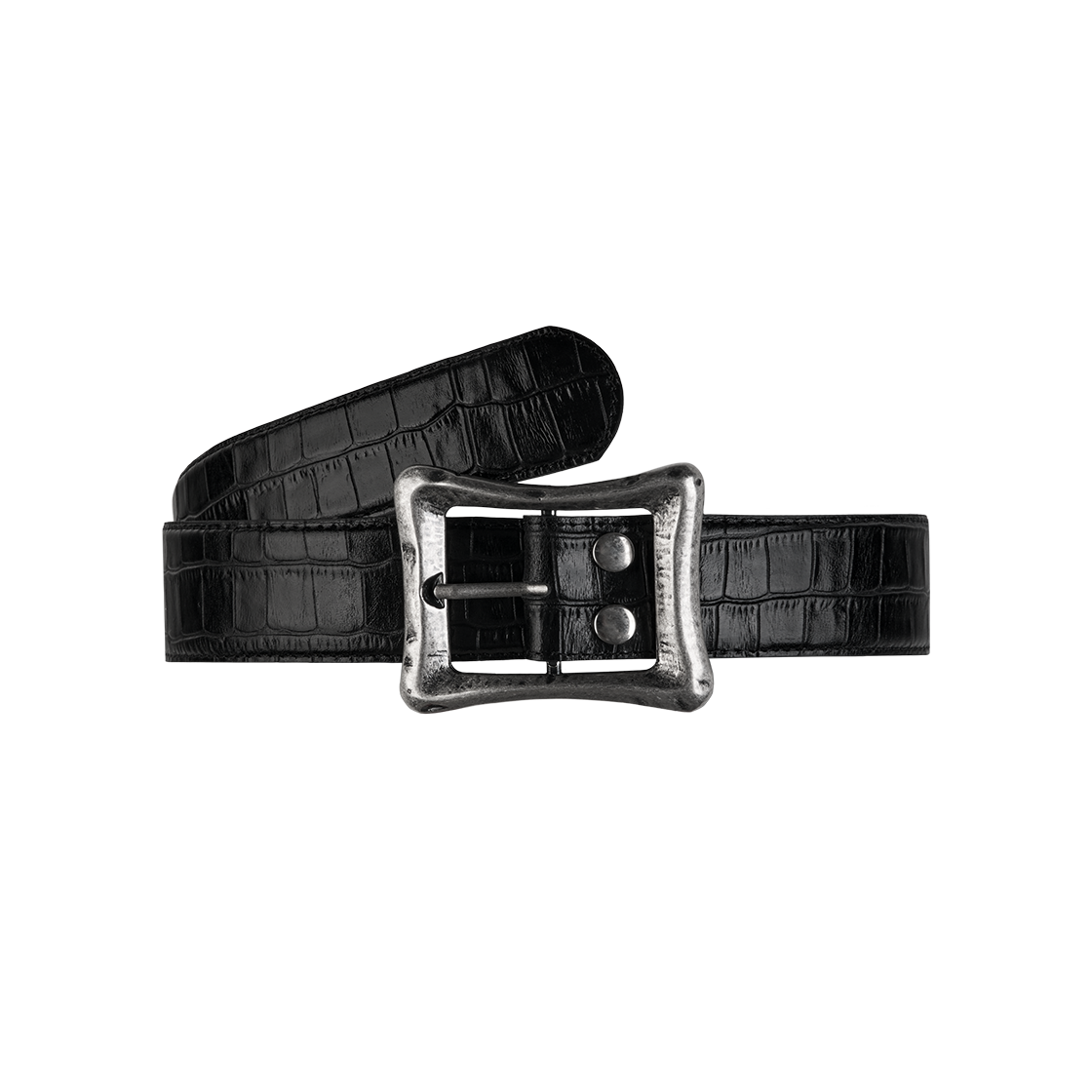 CORE BELT - CROC EMBOSSED (GLOSSY BLACK)