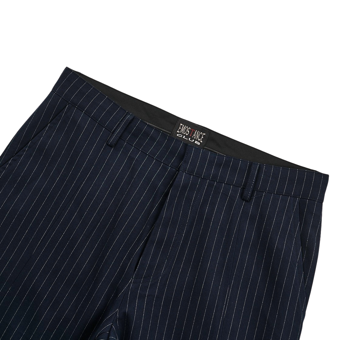 SLIM BOOTS CUT CARPENTER SLACKS - NAVY STRIPE