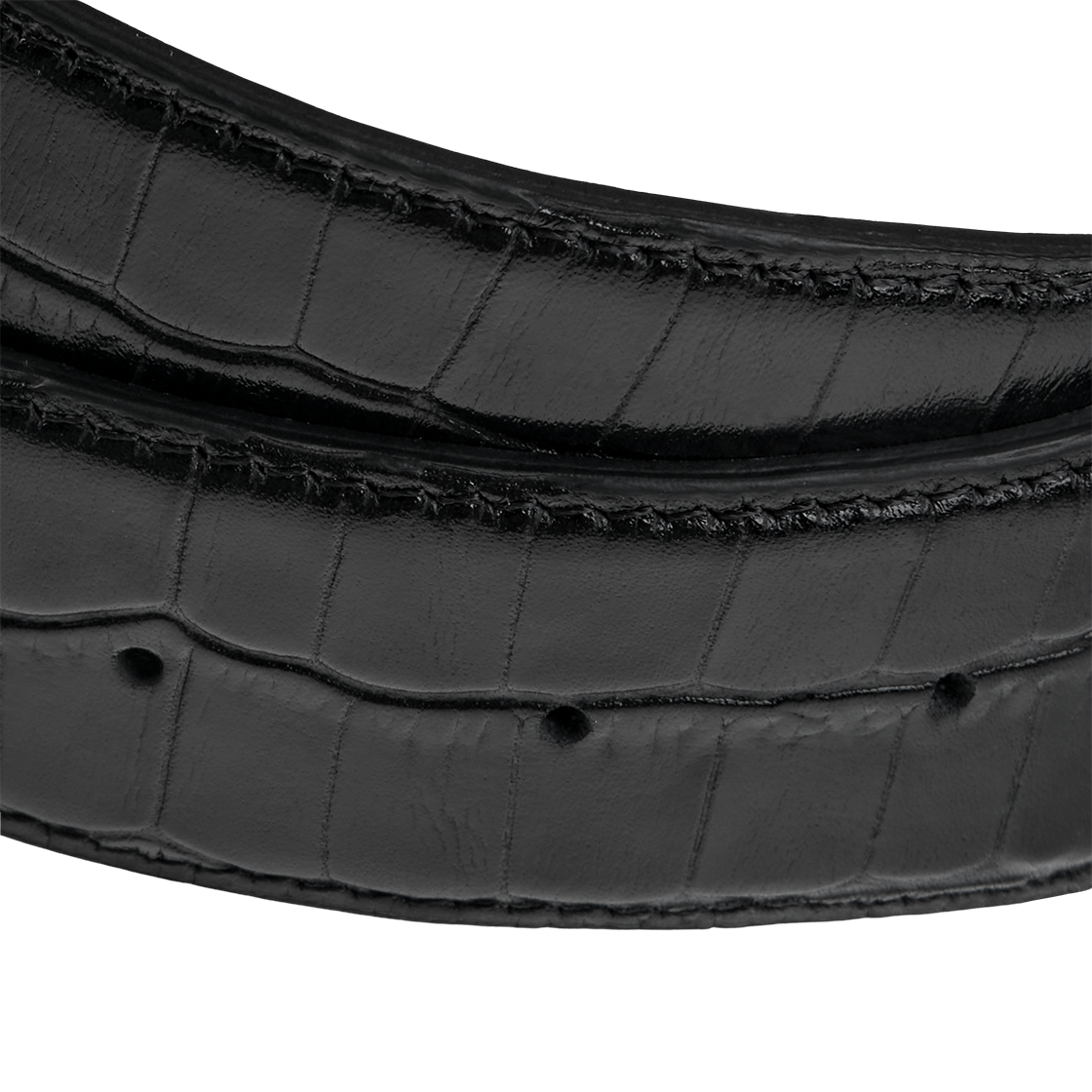 CORE BELT - CROC EMBOSSED (GLOSSY BLACK)
