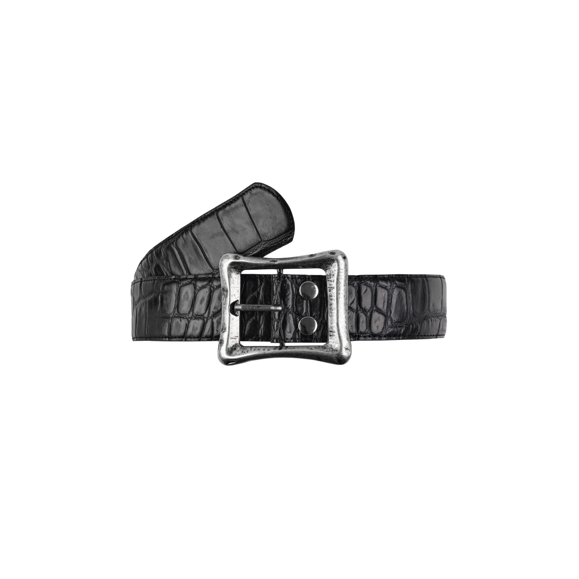 CORE BELT - CROC EMBOSSED (BLACK)