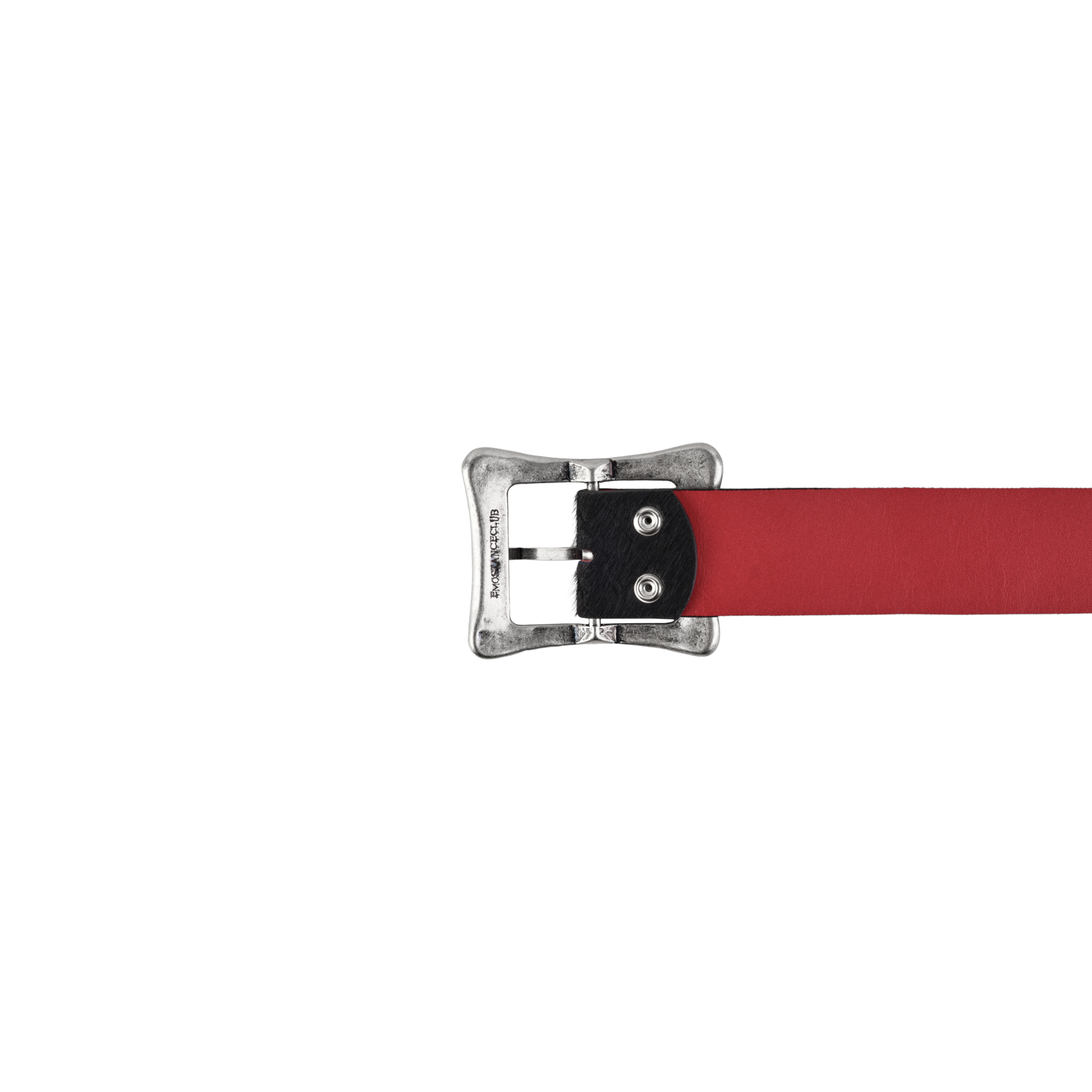 CORE BELT - HAIR ON CALF (BLACK SNAKE / RED LINING)