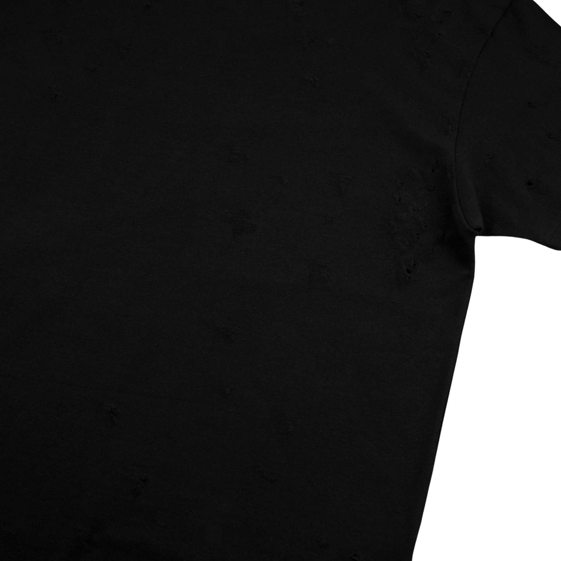 DISTRESSED SLIM BLANK T - BLACK