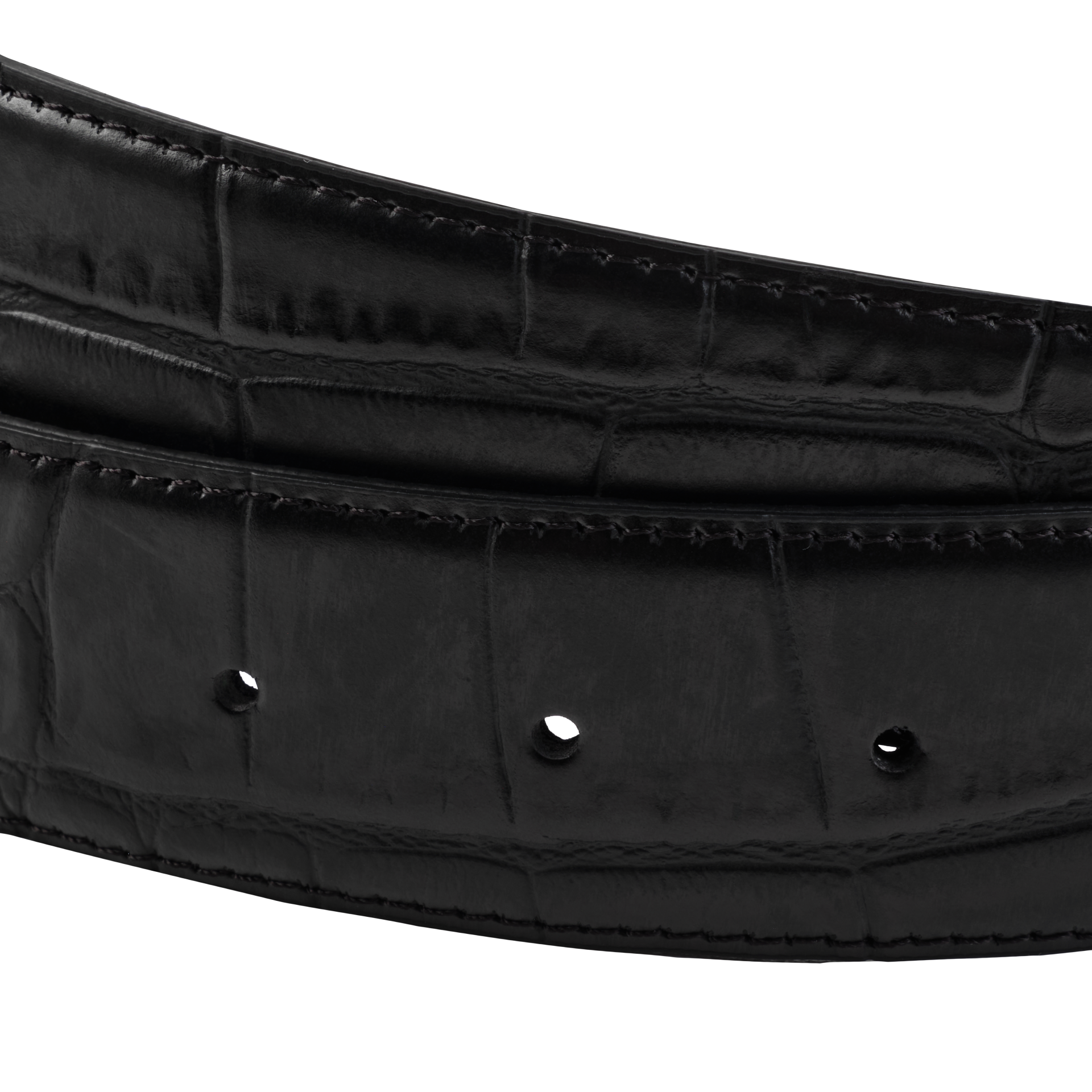 CORE BELT - CROC EMBOSSED (BLACK)