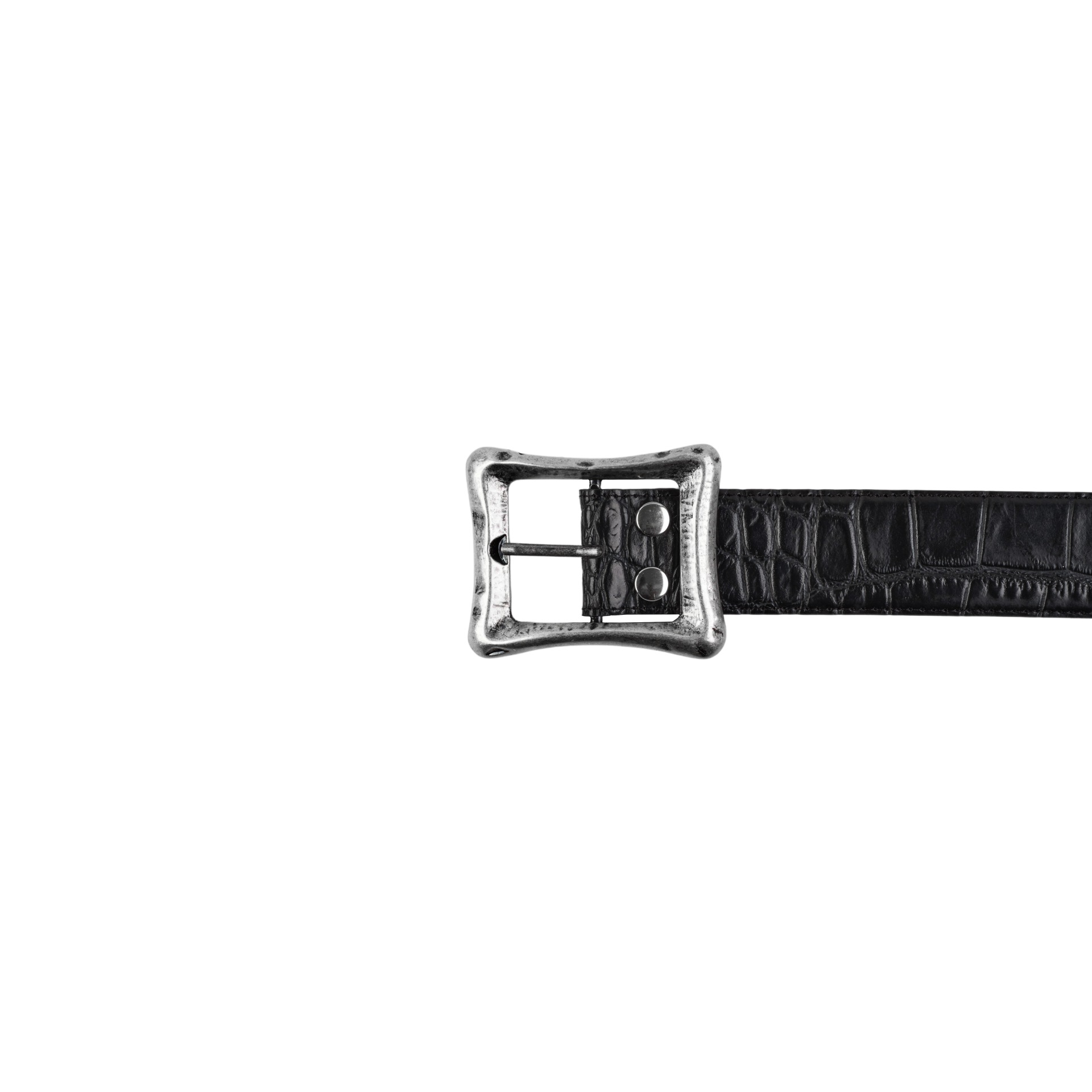 CORE BELT - CROC EMBOSSED (BLACK)