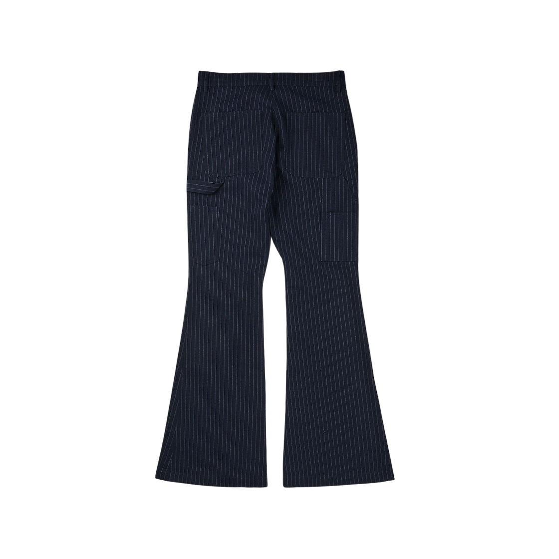 SLIM BOOTS CUT CARPENTER SLACKS - NAVY STRIPE