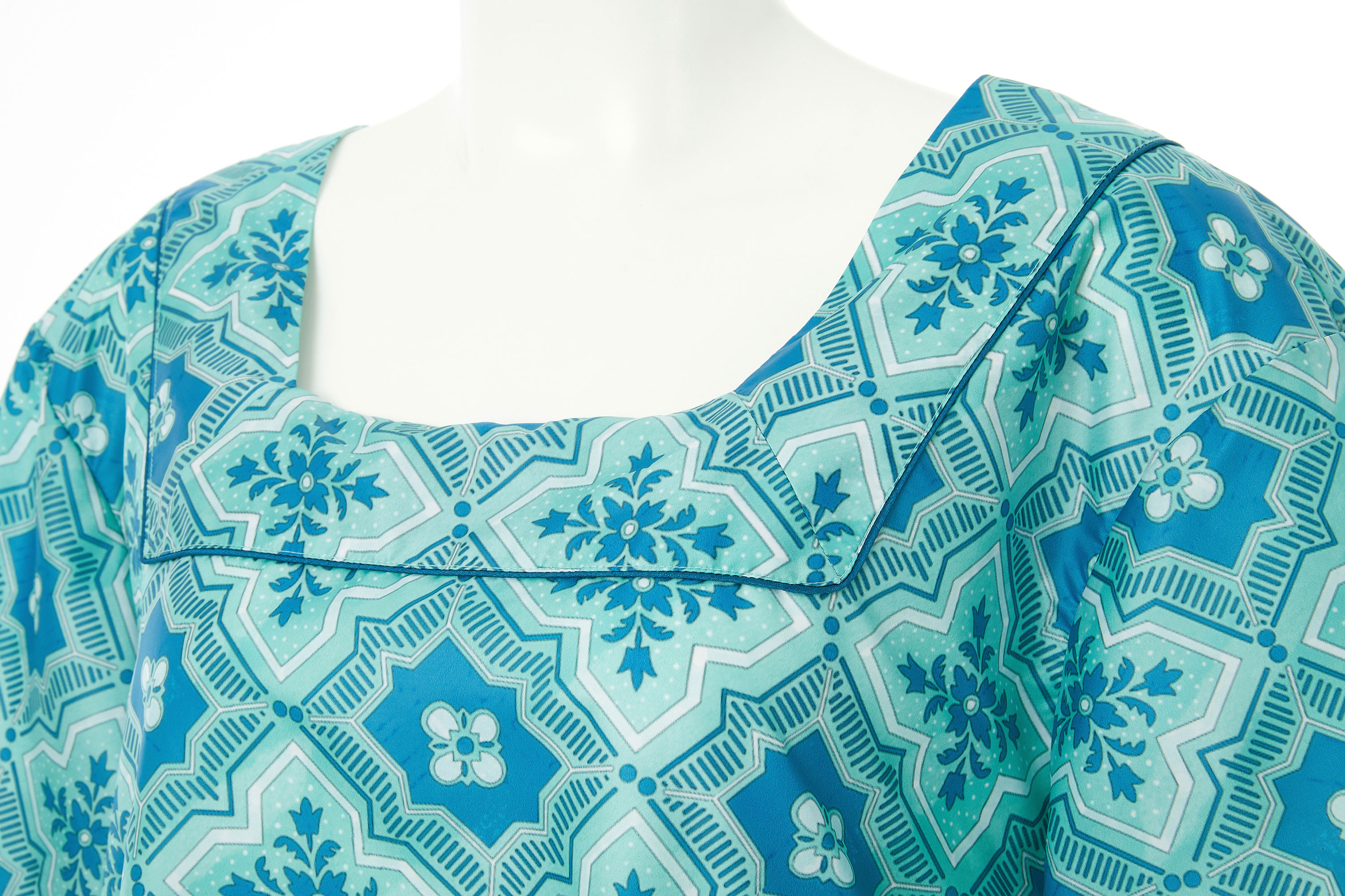 Square Neck Ribbon Dress_Jade green