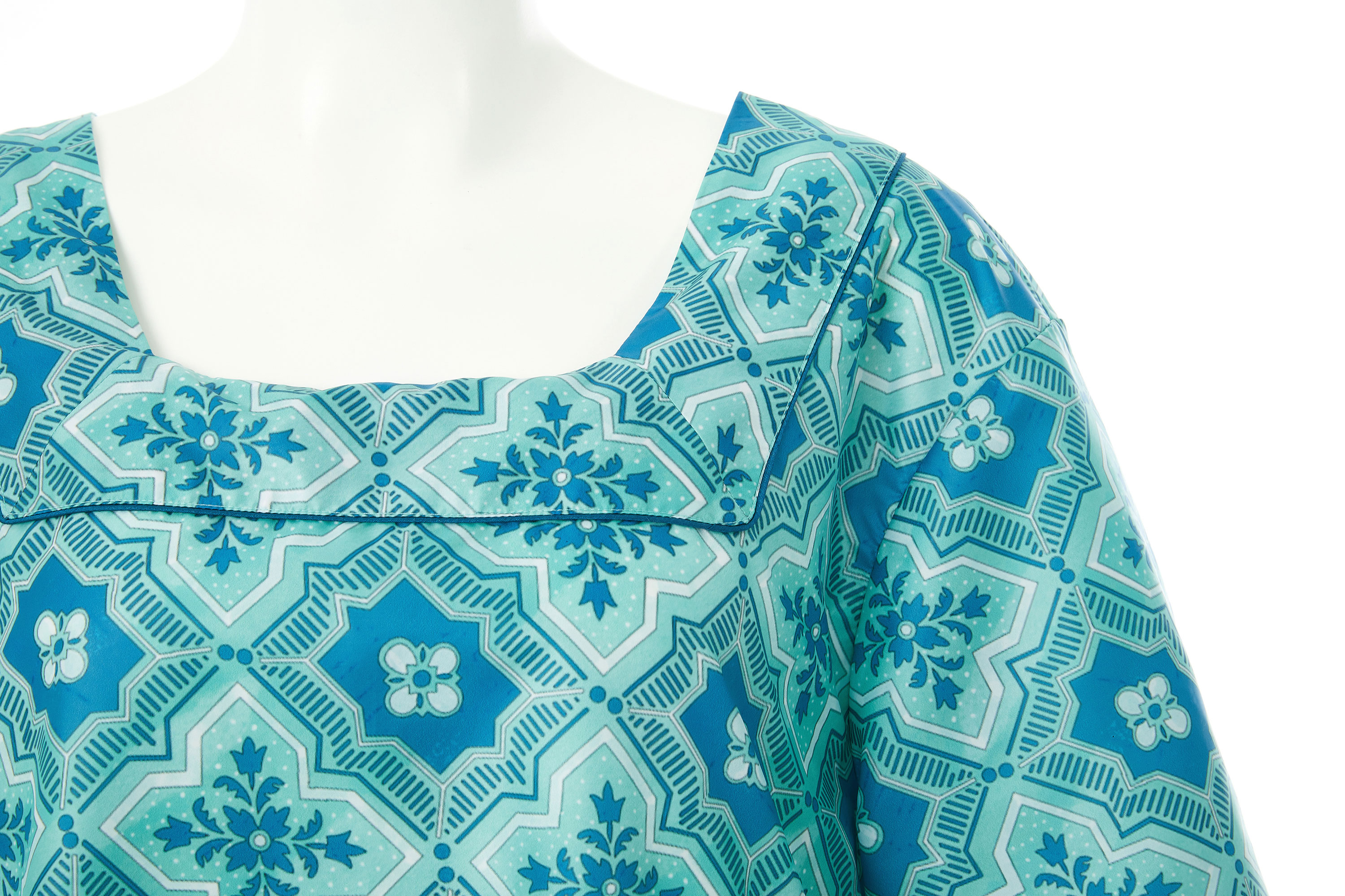Square Neck Ribbon Dress_Jade green
