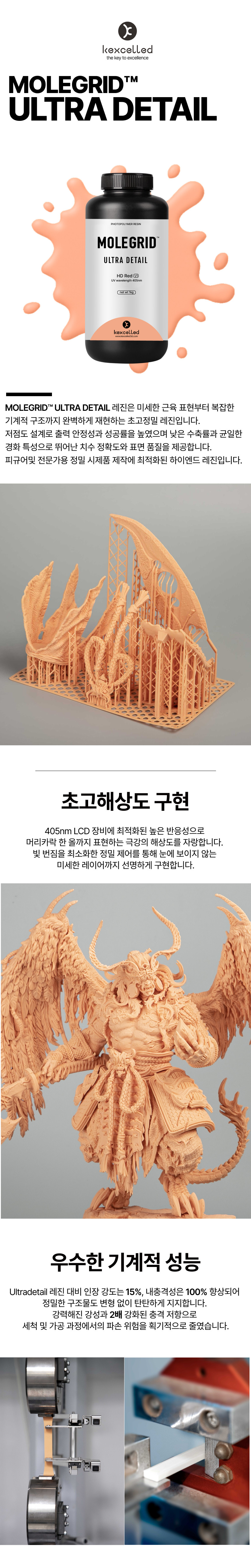MOLEGRID™ Ultra Detail 울트라 디테일 레진 - HD 레드