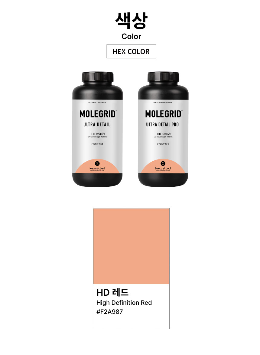 MOLEGRID™ Ultra Detail 울트라 디테일 레진 - HD 레드