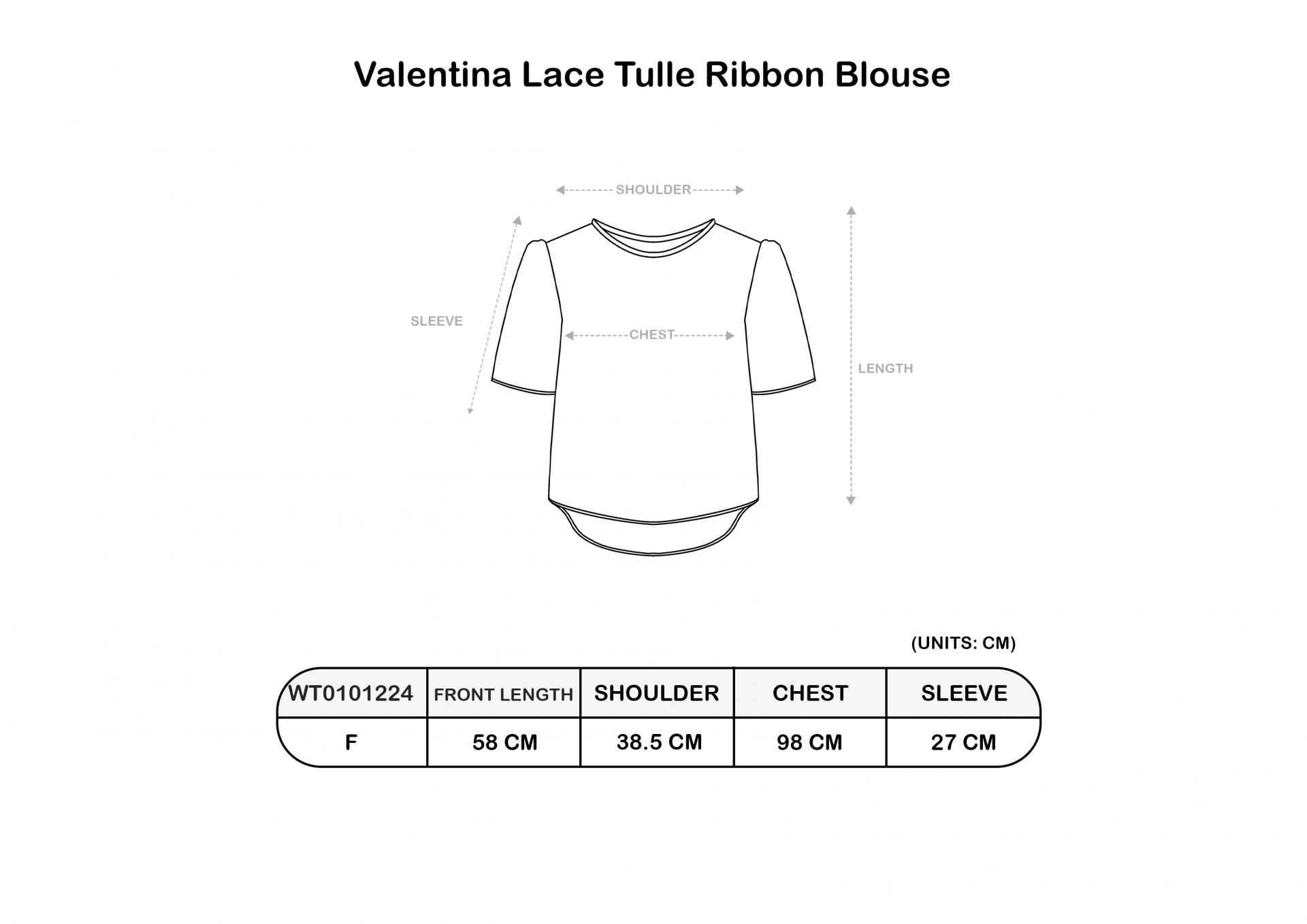 [Pre-Order 2차] Valentina Lace Tulle Ribbon Blouse (BLACK)