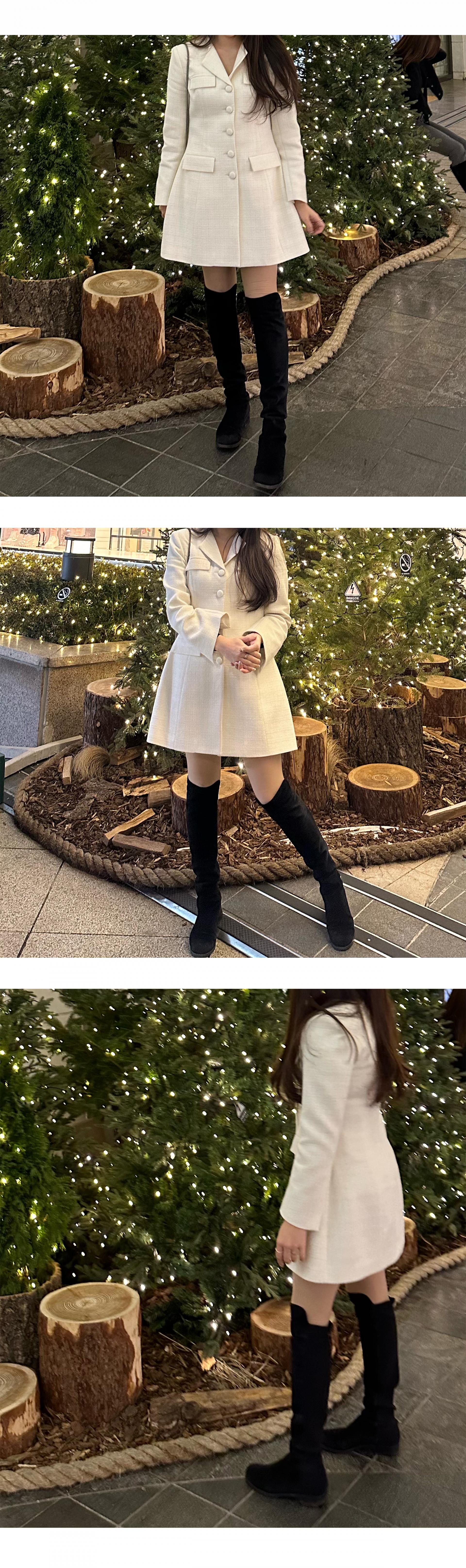 Hourglass Tailored Tweed Jacket (IVORY)