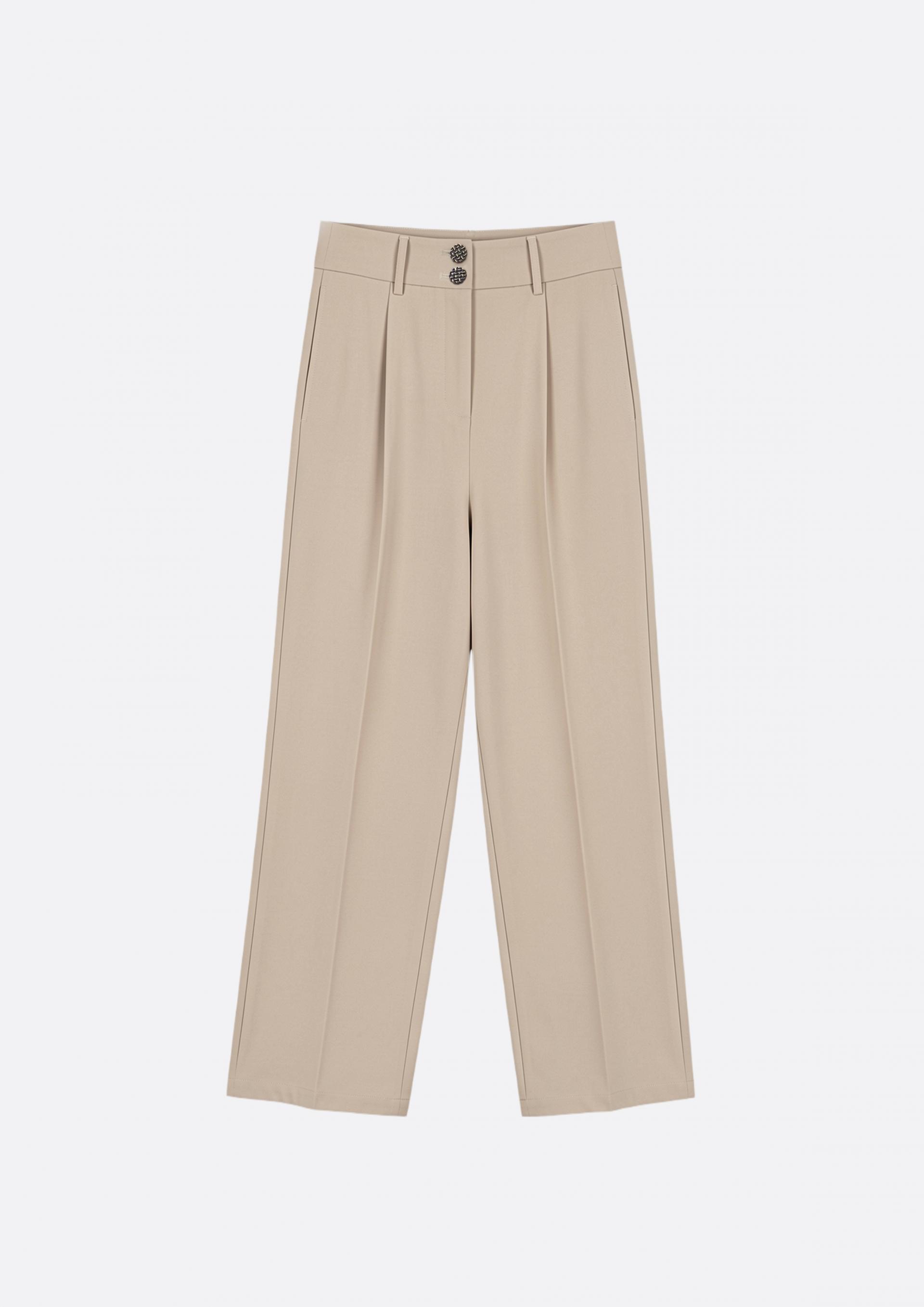 KAI Pintuck Wide Trousers (BEIGE)
