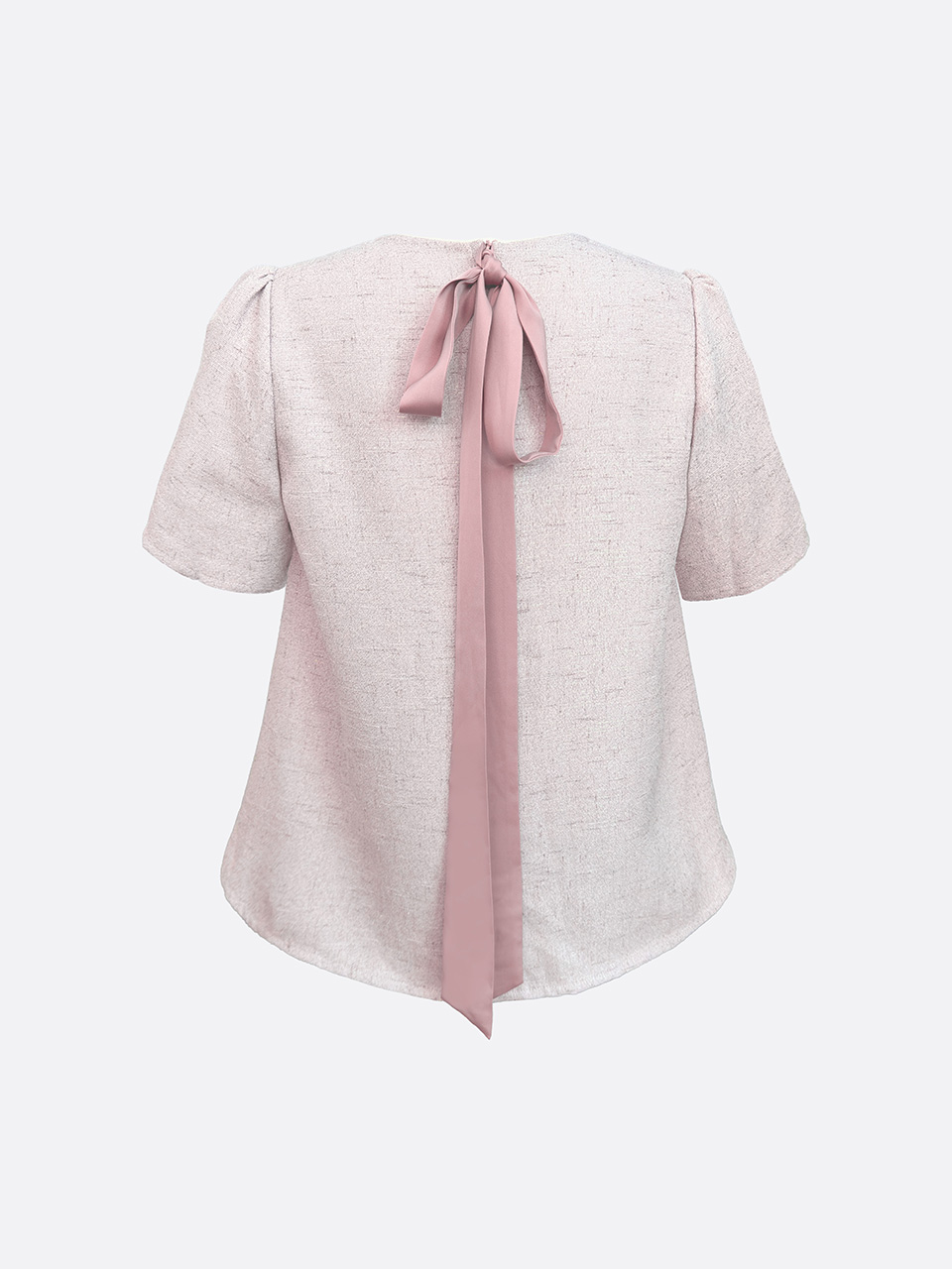 Candy Tweed Ribbon Blouse (2 Colors)