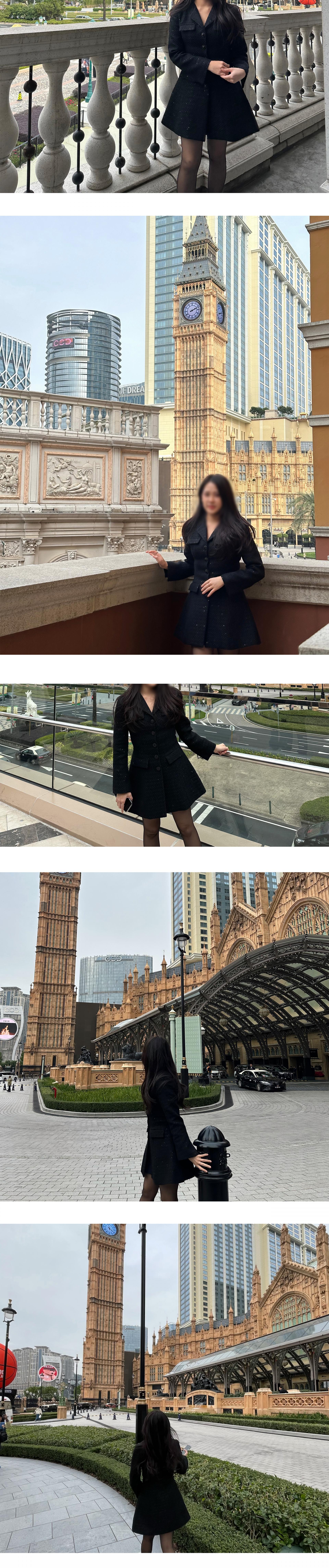 Hourglass Tailored Tweed Jacket (BLACK)