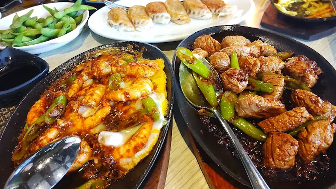 필리핀 골프장 추천 깐루방 골프 클럽 하우스 식당에서 나온 음식