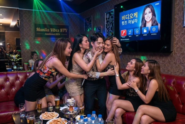 필리핀 마닐라 유흥 정보 파사이 디 베이 KTV 무르익는 분위기의 클럽 내부
