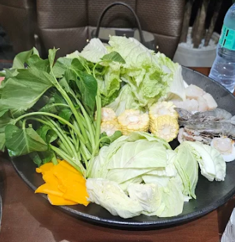마닐라 샤브샤브 무한리필집 레드하우스 모듬 야채