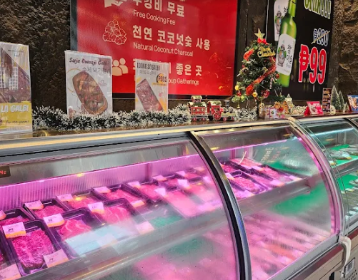 마닐라 말라테 24시간식당 통큰 정육식당 고기 진열대2