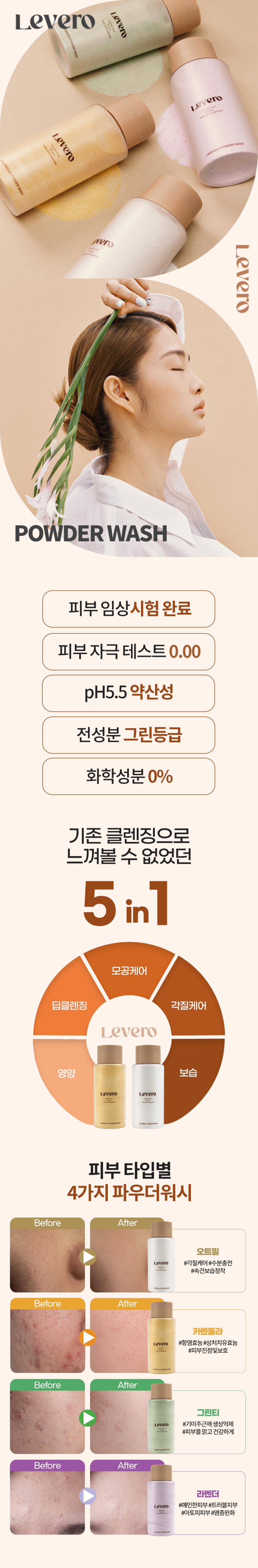 르베로 오트밀 효소 올인원 딥클렌징 파우더 워시 (200ml, 1개)