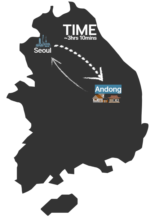 Andong City - Culture Tour A - Hanok Stay & Hahoe Folk Village