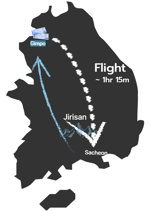 Jirisan Hiking Course C - Mountains & Sea Adventure