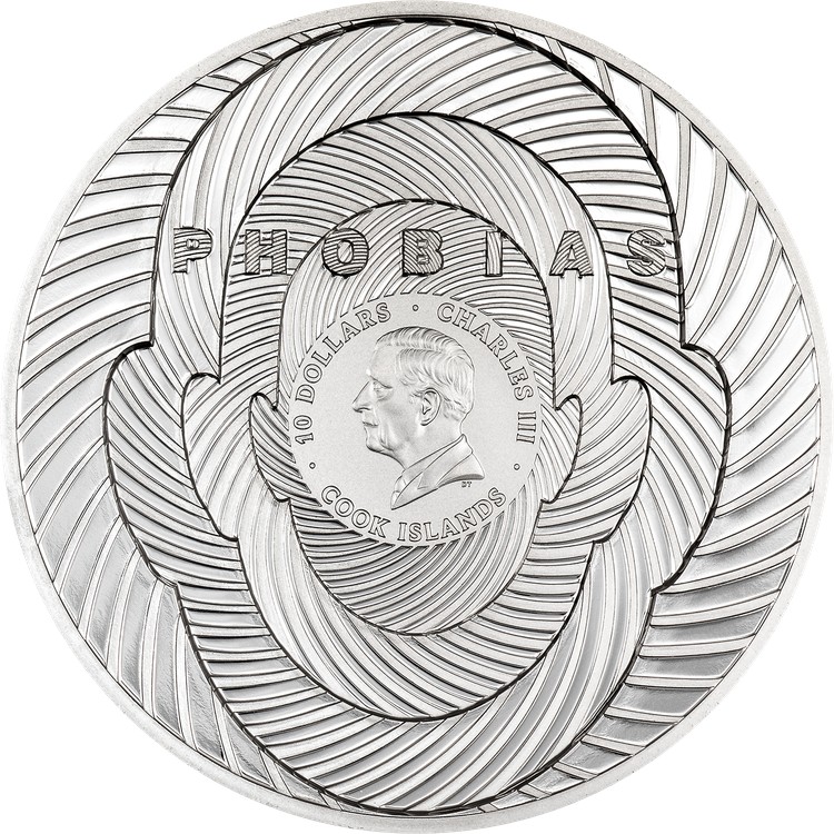 (8월 말 배송) 62.2g CIT 은 2025 쿡 제도 Arachnophobia Proof · Coloured, Enamelled, Sonstige · smartminting® Ultra Hochrelief 9999 Obverse