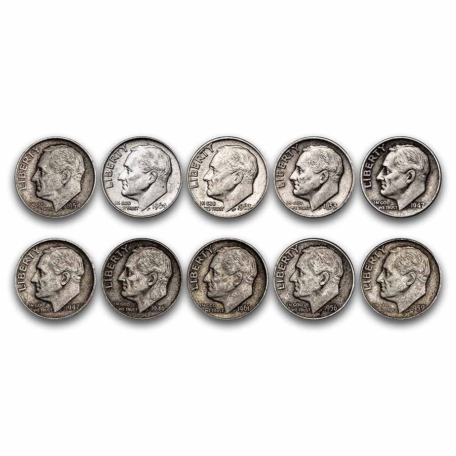 Random Year United States – 90% Silver Coins ($1 Face Value, Avg Circulated) Obverse